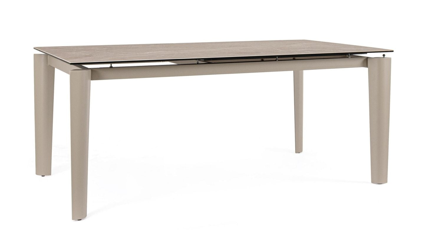 Ausziehtisch Asiri 180/250x100 Beige von Bizzotto: hochwertig verarbeitet, stilsicher kombinierbar und ideal für Essbereich oder Wohnraum | bei STUFF Shop kaufen