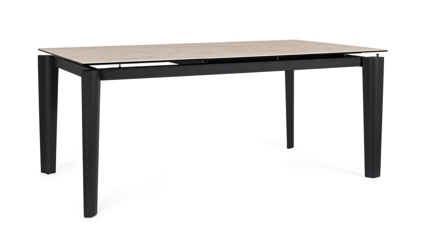 Ausziehtisch Asiri 180/250x100 Schwarz von Bizzotto: hochwertig verarbeitet, stilsicher kombinierbar und ideal für Essbereich oder Wohnraum | bei STUFF Shop kaufen