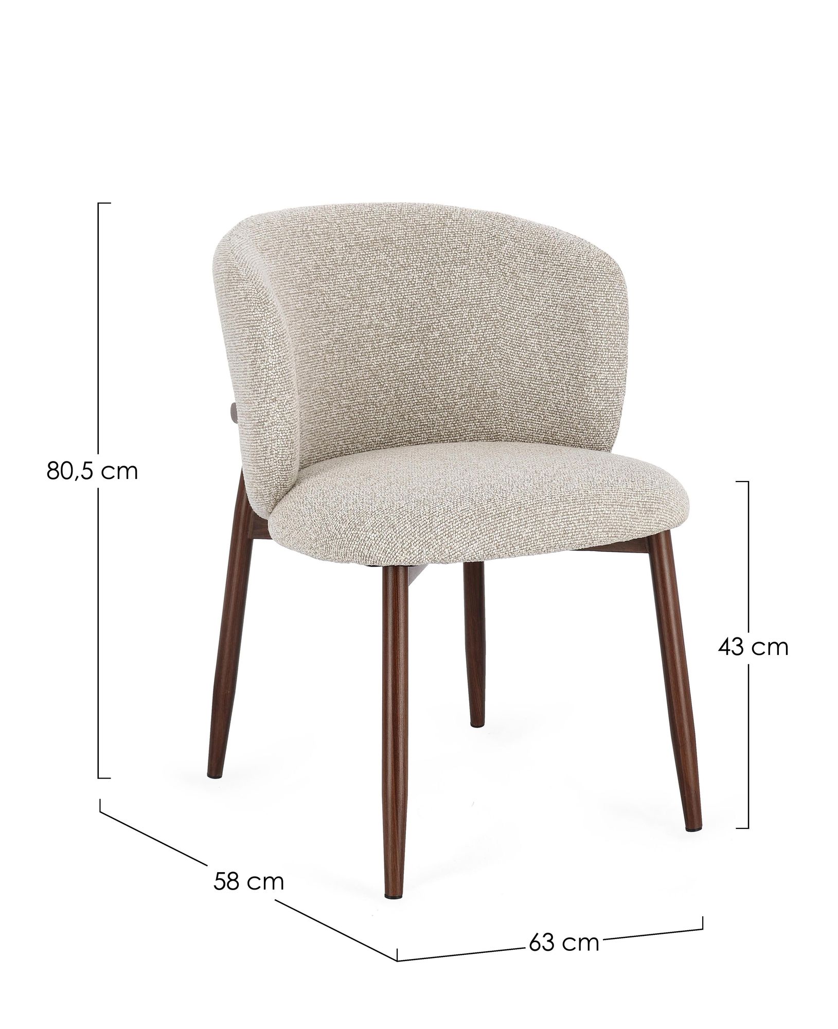 Esszimmerstuhl Amalia Nuss/beige