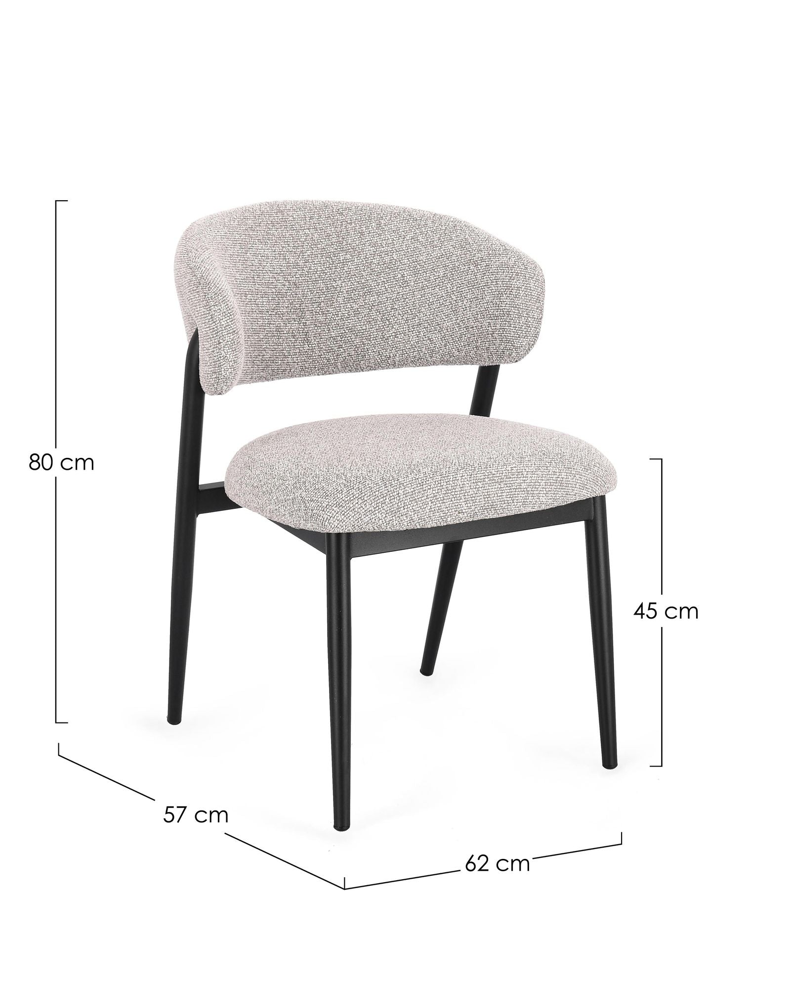 Stuhl Cassandra Schwarz/grau