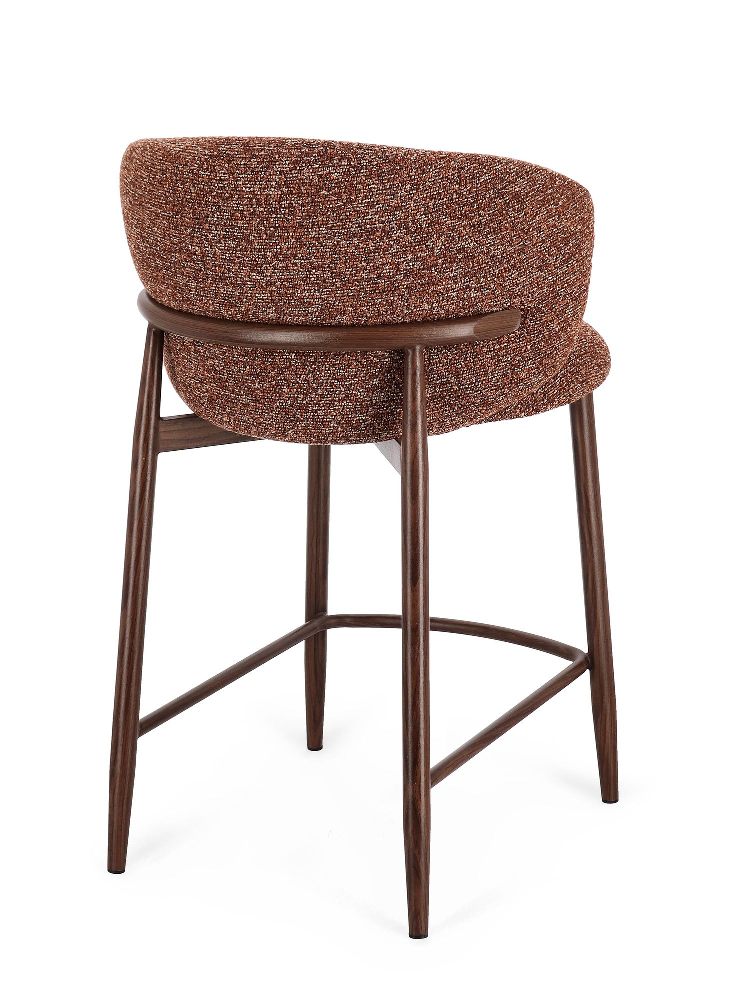 Küchenhocker Amalia Nuss/terrakotta