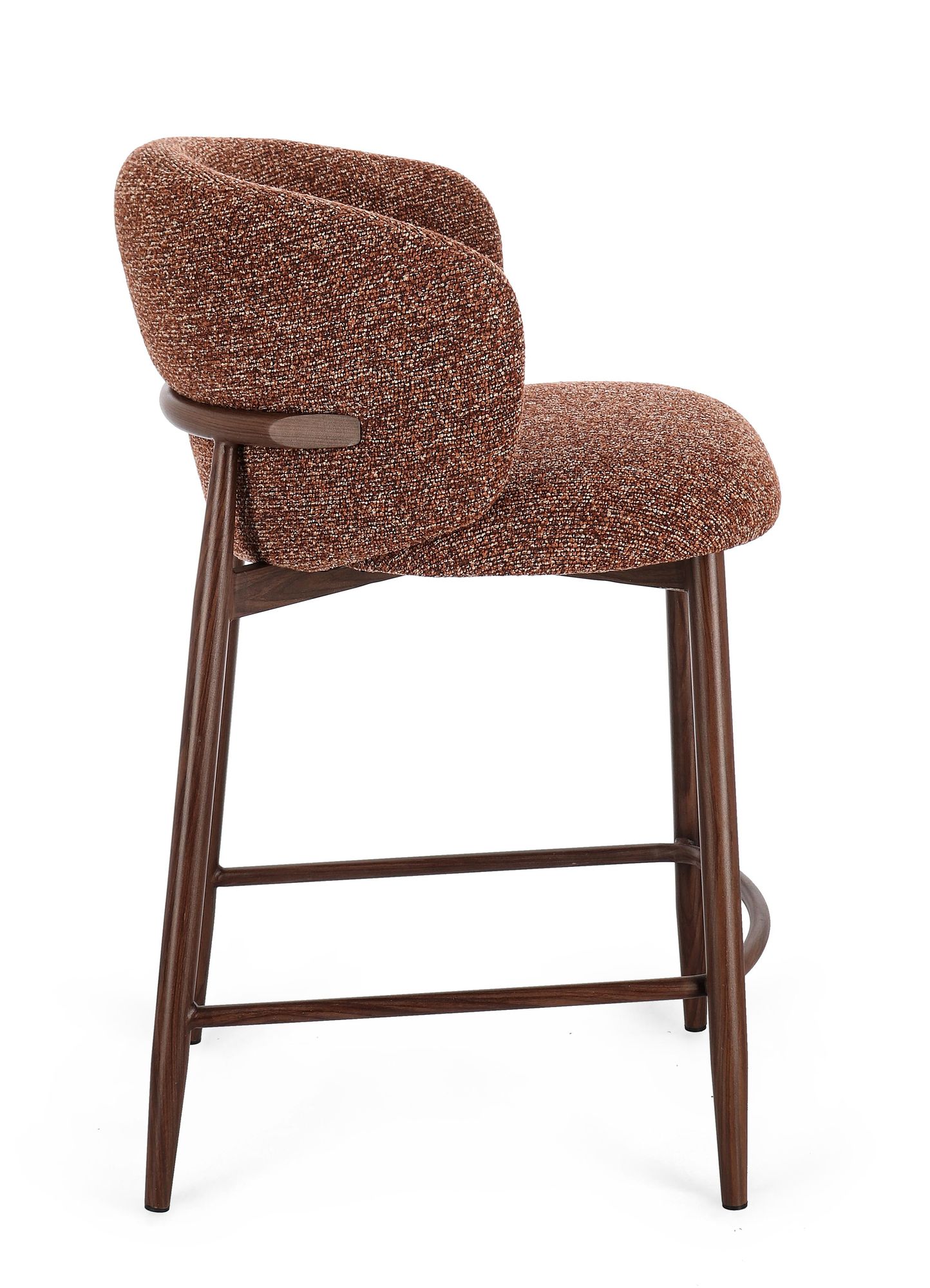 Küchenhocker Amalia Nuss/terrakotta