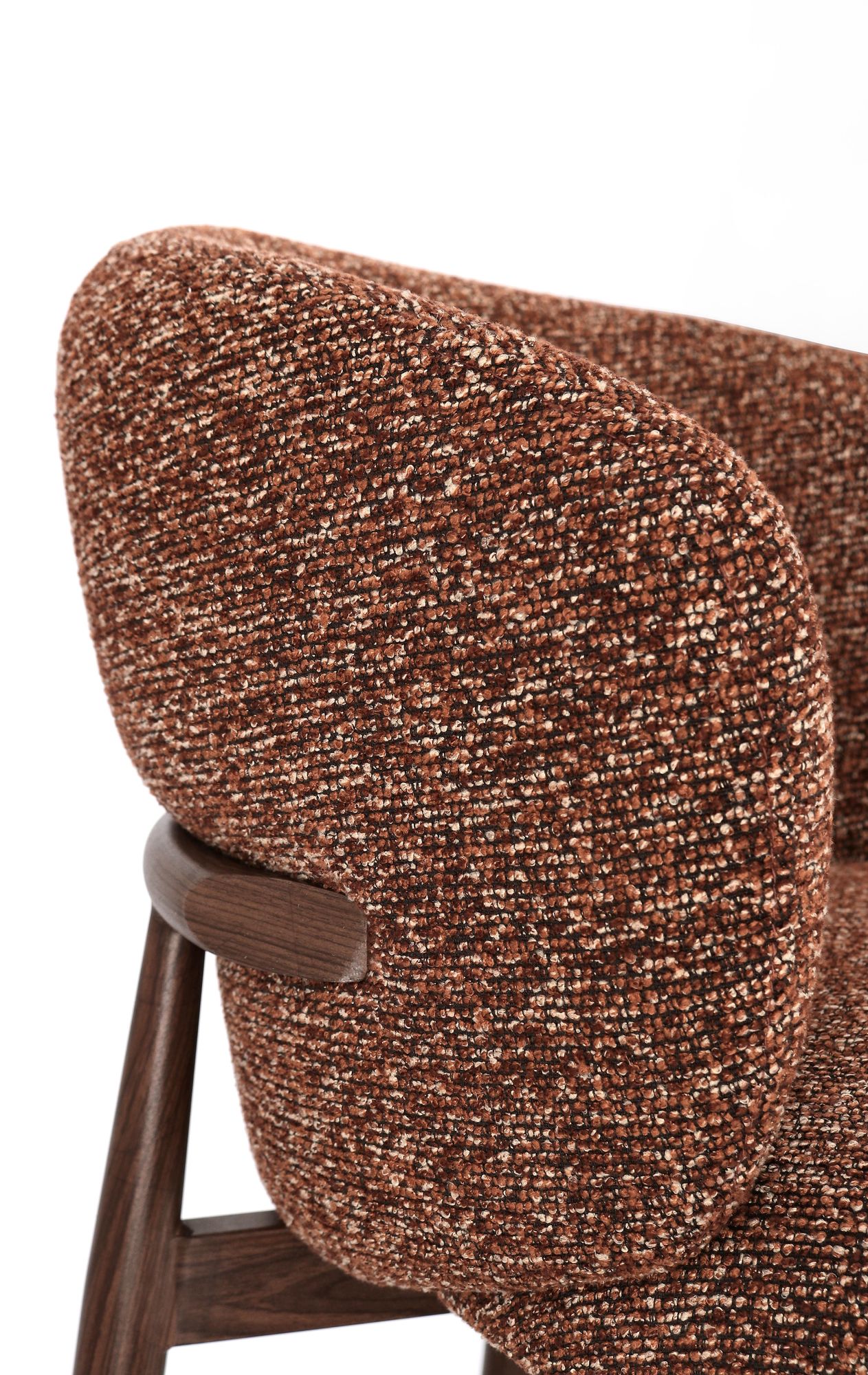 Küchenhocker Amalia Nuss/terrakotta