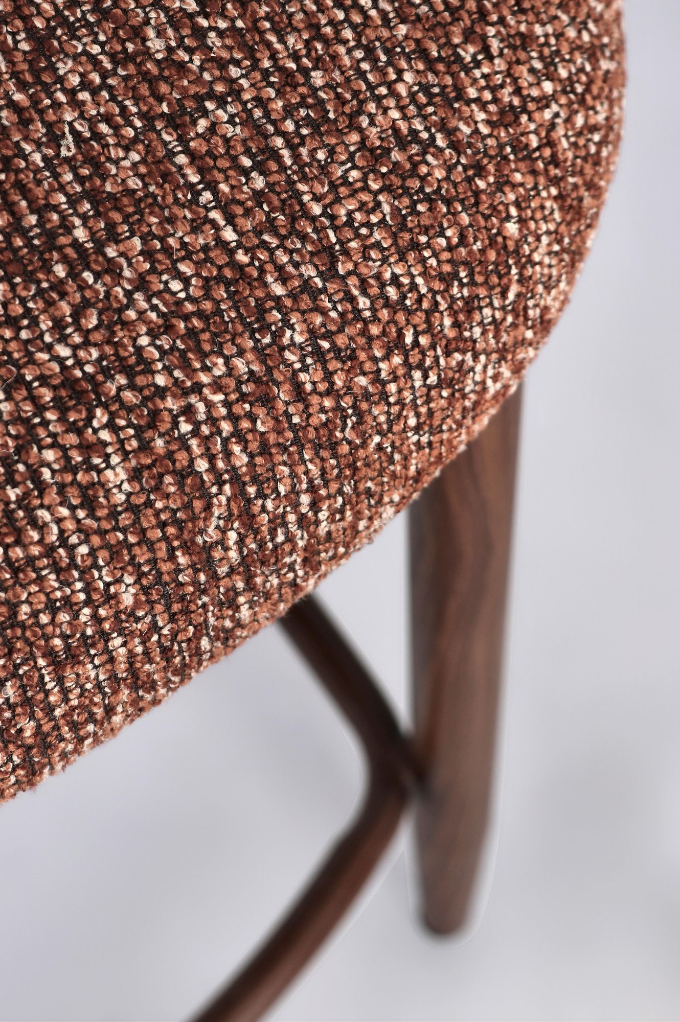 Küchenhocker Amalia Nuss/terrakotta