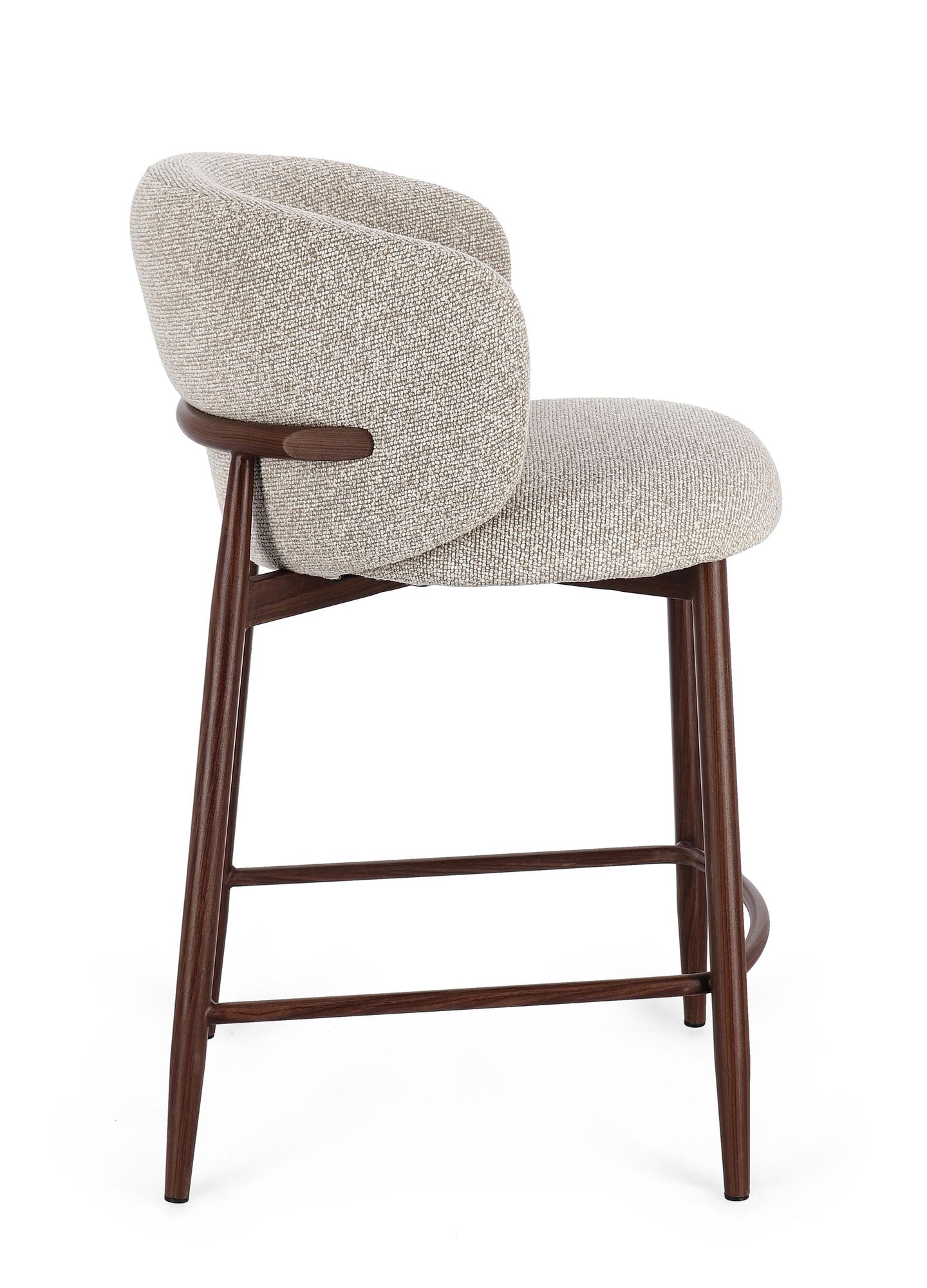 Küchenhocker Amalia Nuss/beige