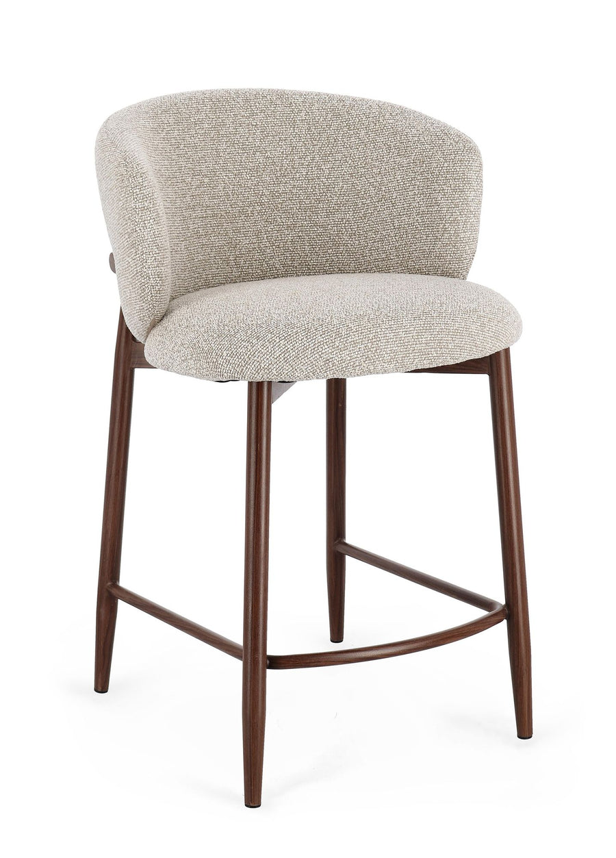Küchenhocker Amalia Nuss/beige