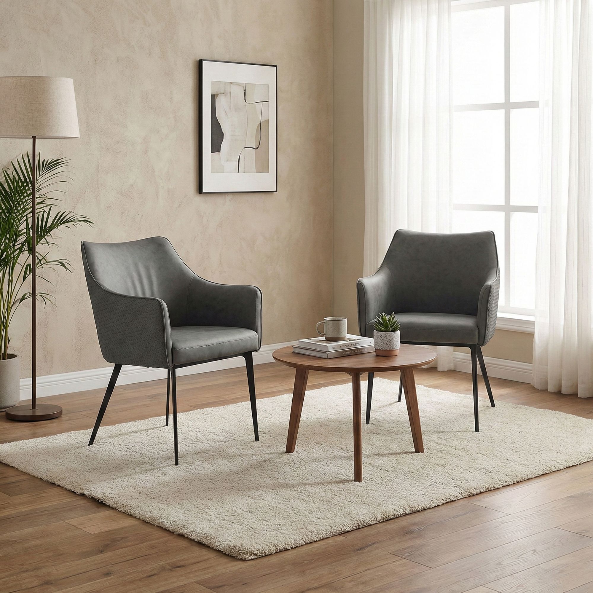 Armlehnenstuhl Russell Dunkelgrau