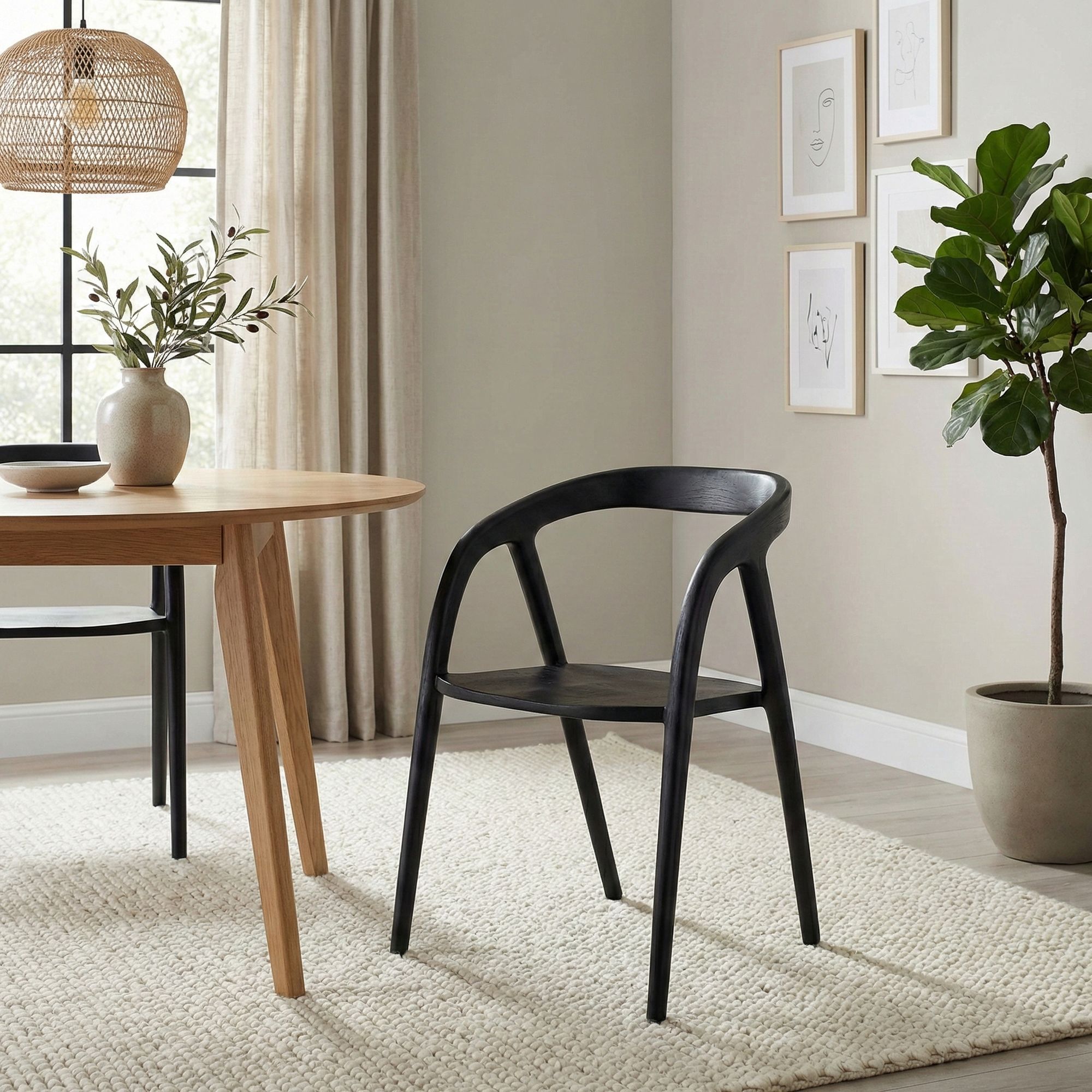 Armlehnenstuhl Dotty Schwarz