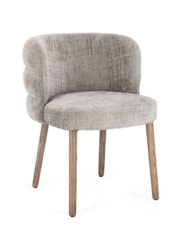 Armlehnenstuhl Ilma Aschgrau/Eiche von Bizzotto: hochwertig verarbeitet, stilsicher kombinierbar und ideal für Essbereich oder Wohnraum | Bizzotto bei STUFF Shop kaufen