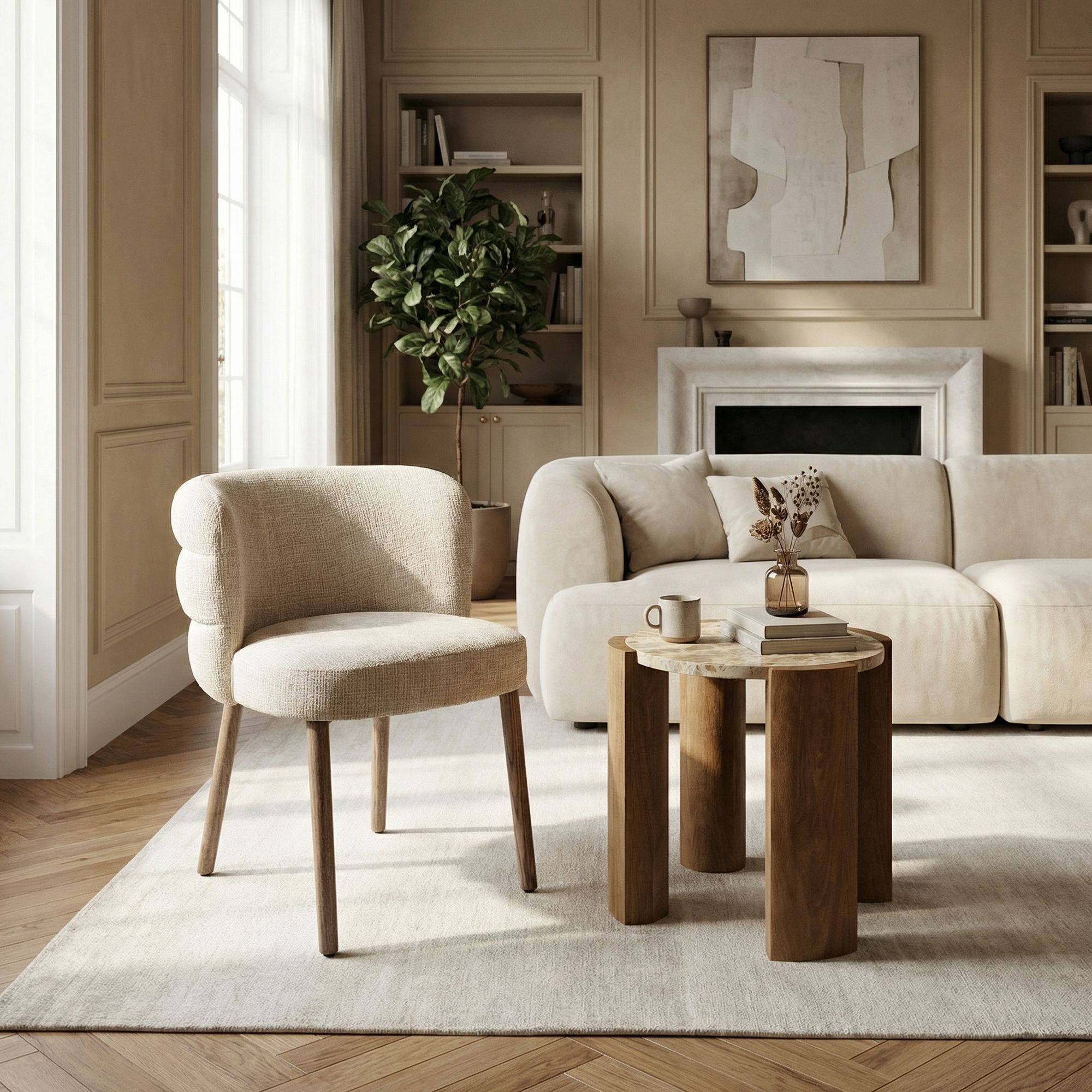 Armlehnenstuhl Ilma Glänzend/eiche von Bizzotto: hochwertig verarbeitet, stilsicher kombinierbar und ideal für Essbereich oder Wohnraum | Bizzotto bei STUFF Shop kaufen