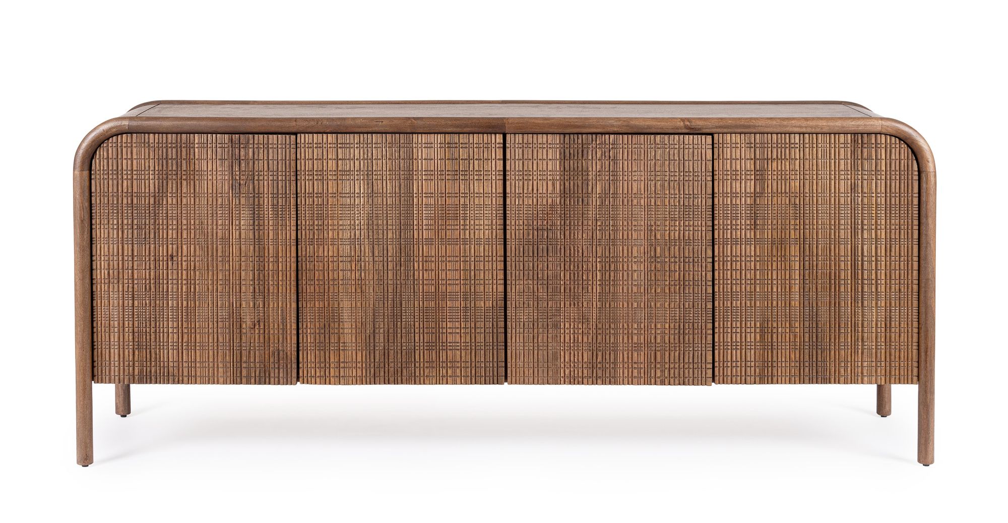 Sideboard Sanat 4 Türen | Handgefertigtes Designmöbel aus Mangoholz