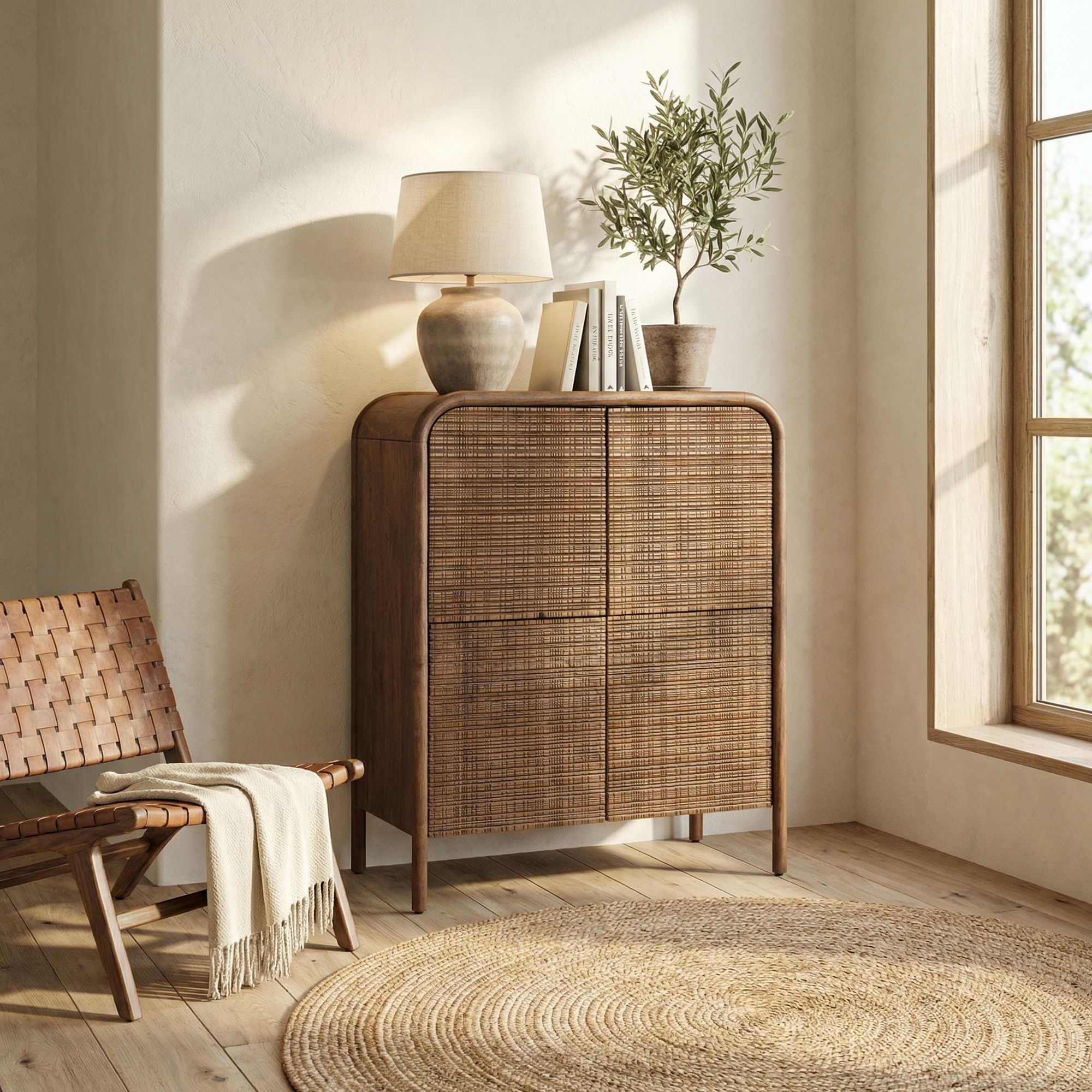 Sideboard Sanat High | Handgefertigtes Designmöbel aus Mangoholz