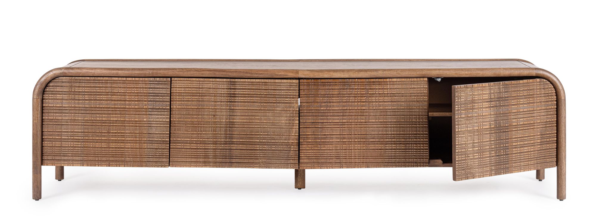 TV-Lowboard Sanat 4 Türen | Handgefertigtes Designmöbel aus Mangoholz