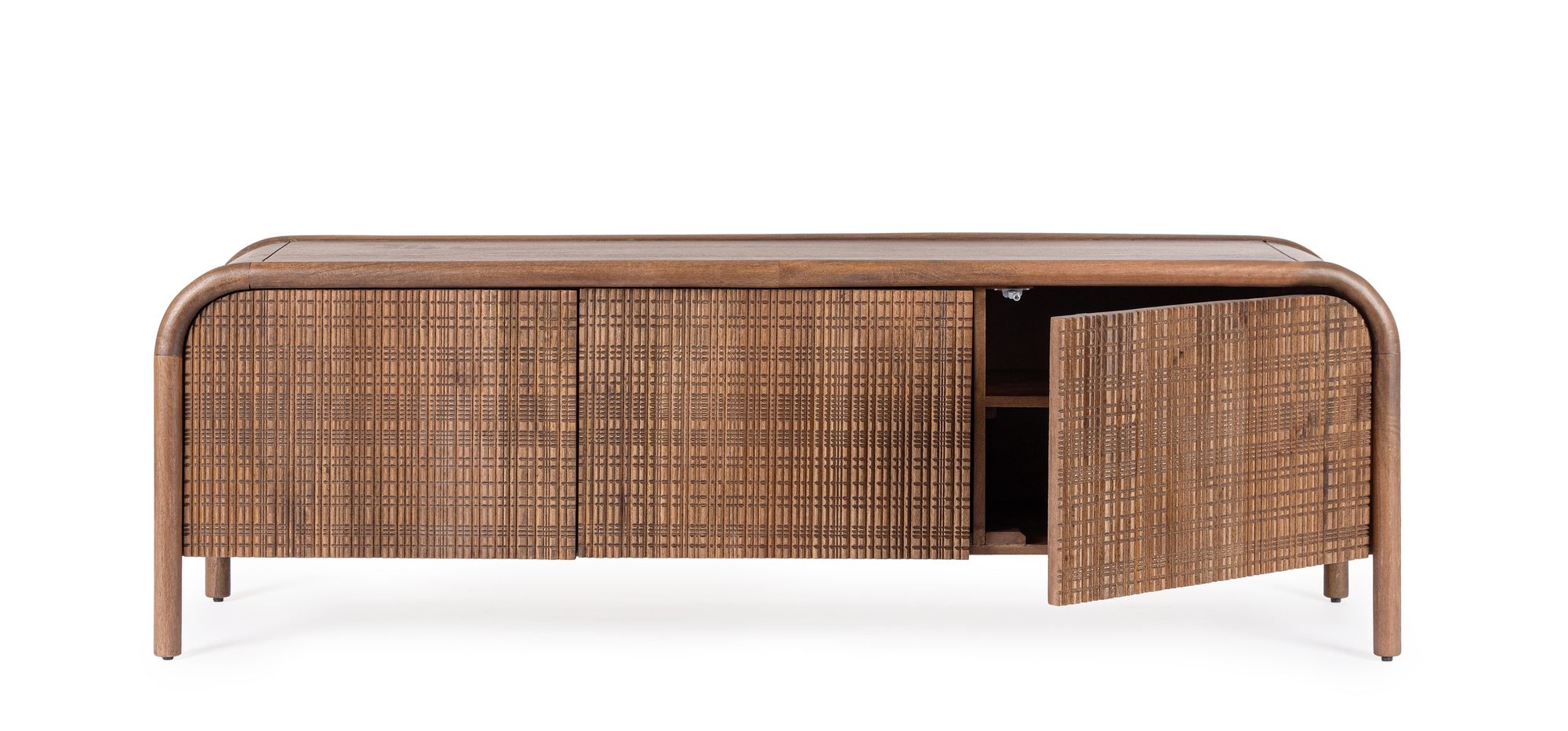 TV-Lowboard Sanat 3 Türen | Handgefertigtes Designmöbel aus Mangoholz