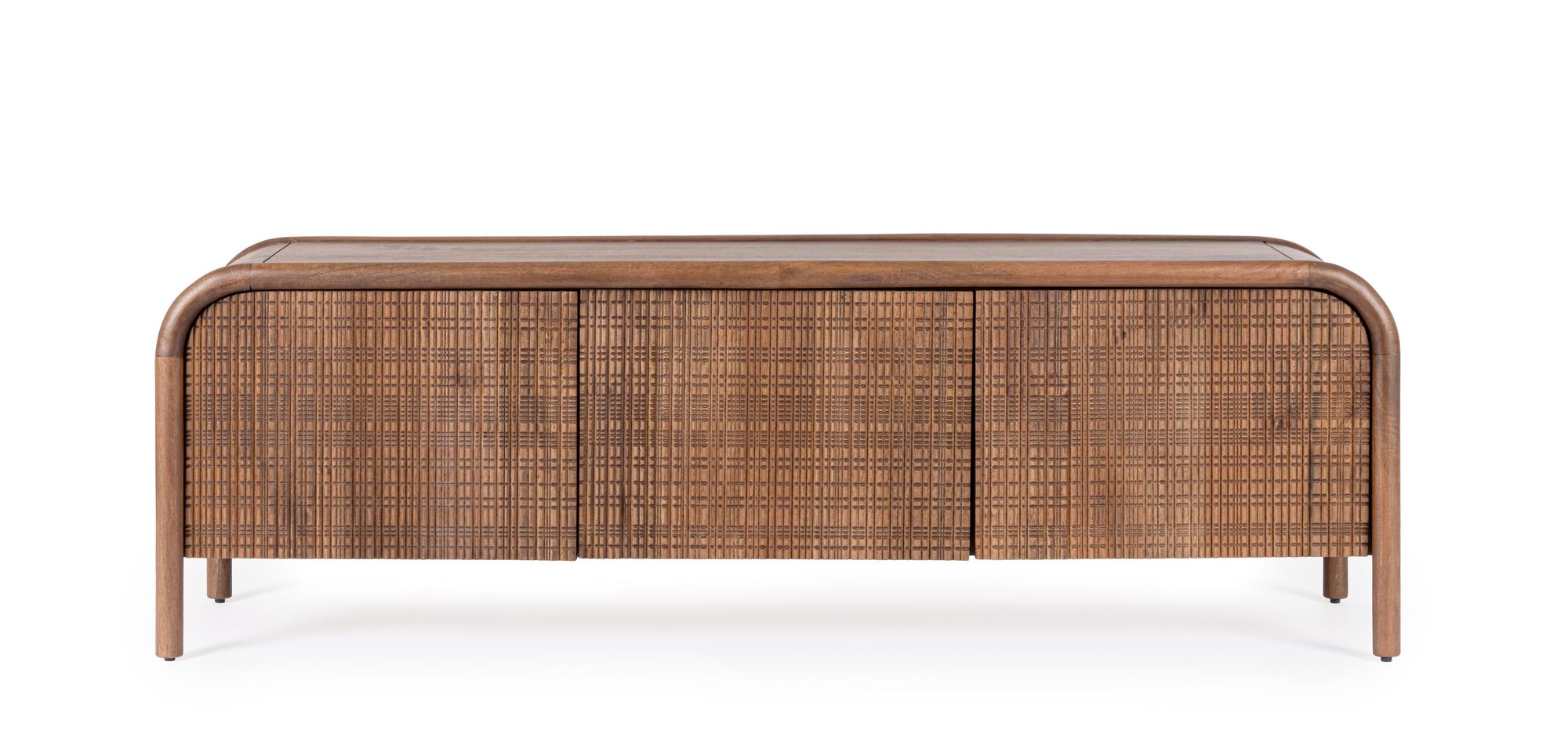 TV-Lowboard Sanat 3 Türen | Handgefertigtes Designmöbel aus Mangoholz