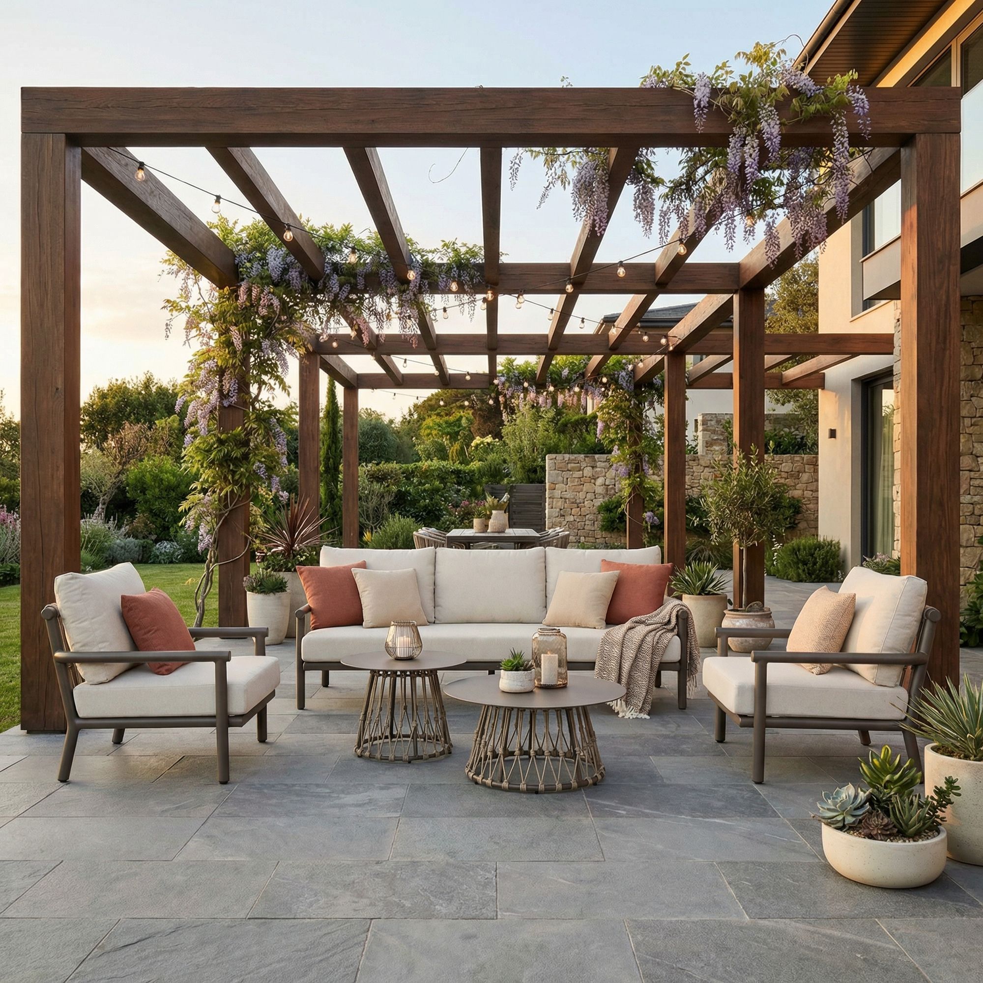 Outdoor Sitzgruppe Lanai Cocoa von Bizzotto mit Sofa, Sesseln und Loungetischen | Bizzotto bei STUFF Shop kaufen