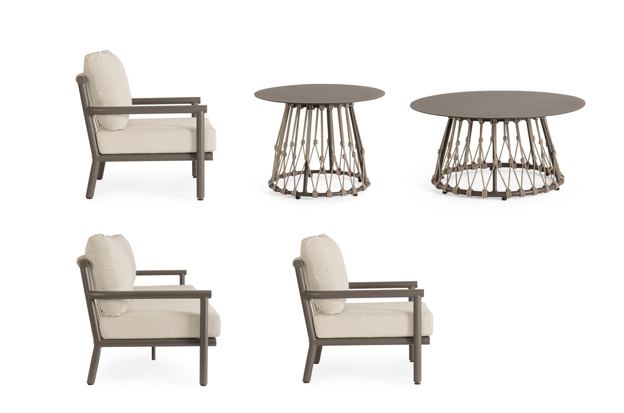 Outdoor Sitzgruppe Lanai Cocoa von Bizzotto mit Sofa, Sesseln und Loungetischen | Bizzotto bei STUFF Shop kaufen