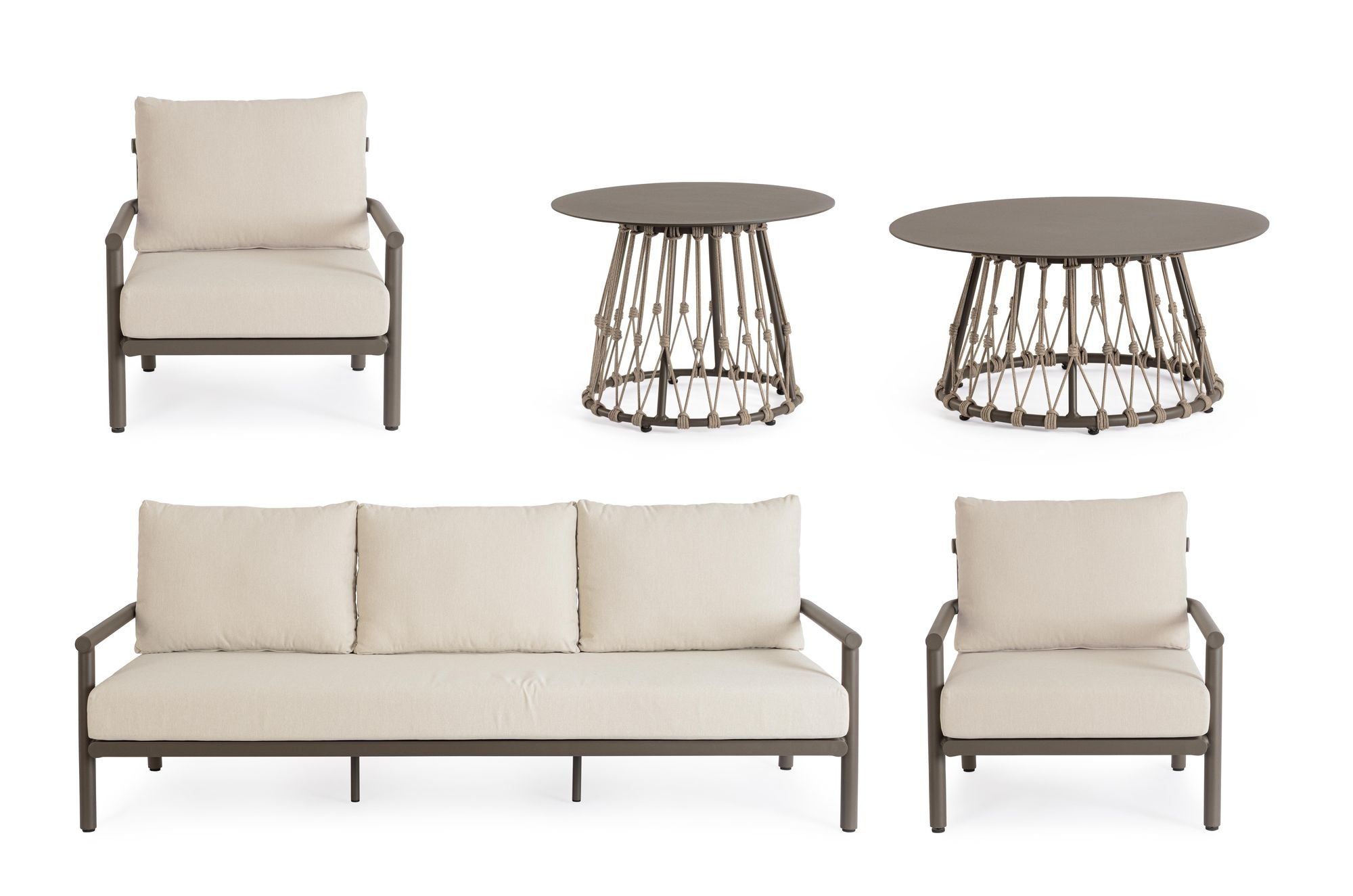 Outdoor Sitzgruppe Lanai Cocoa von Bizzotto mit Sofa, Sesseln und Loungetischen | Bizzotto bei STUFF Shop kaufen