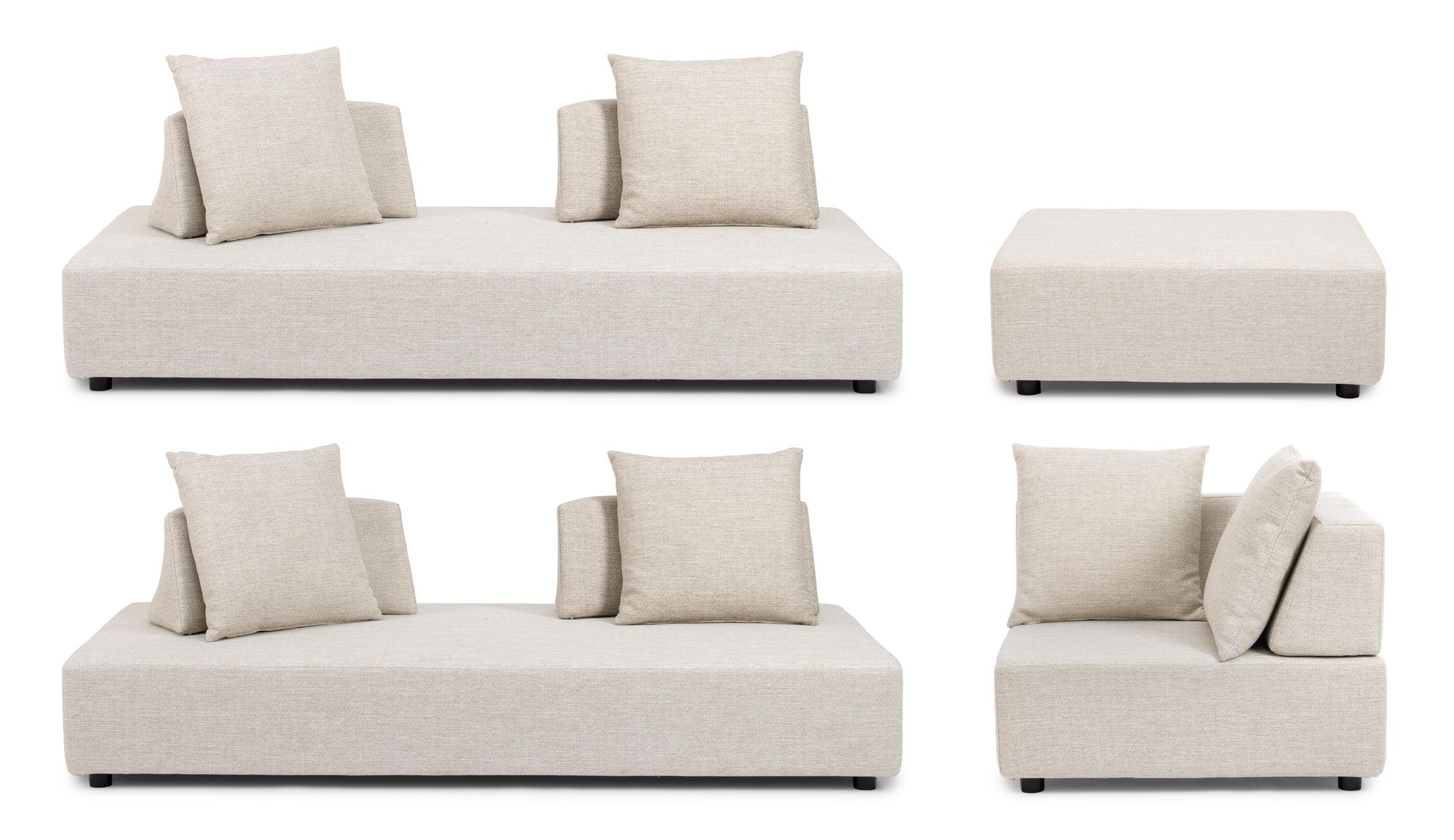 Outdoor Loungesofa Set Piper Glace in modularer Anordnung | Bizzotto bei STUFF Shop kaufen