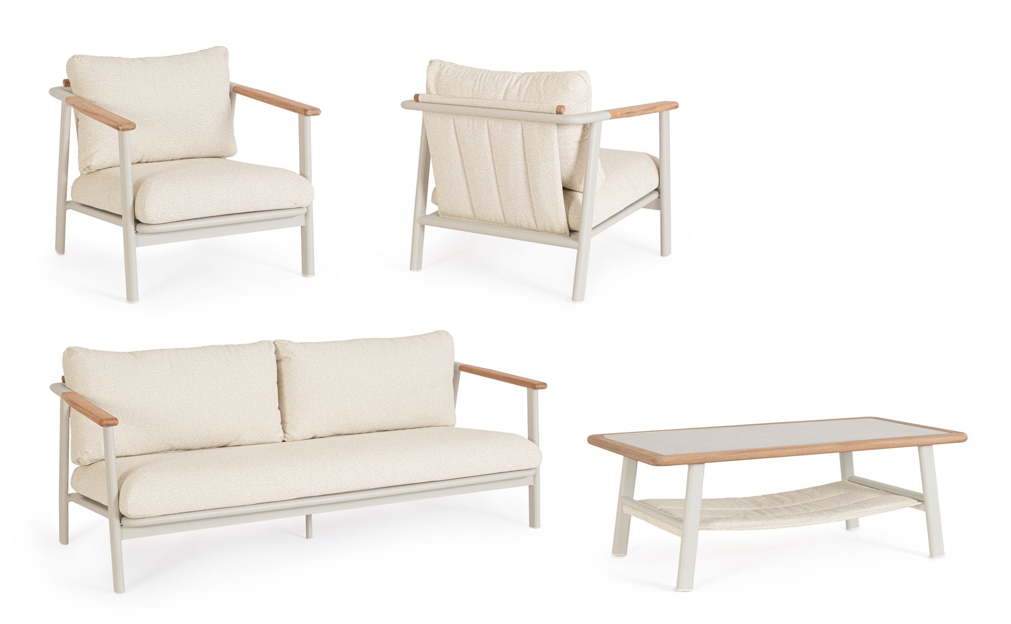 Outdoor Set Sitzgrupp M-K Leonida Morny WG25 | Teakholz