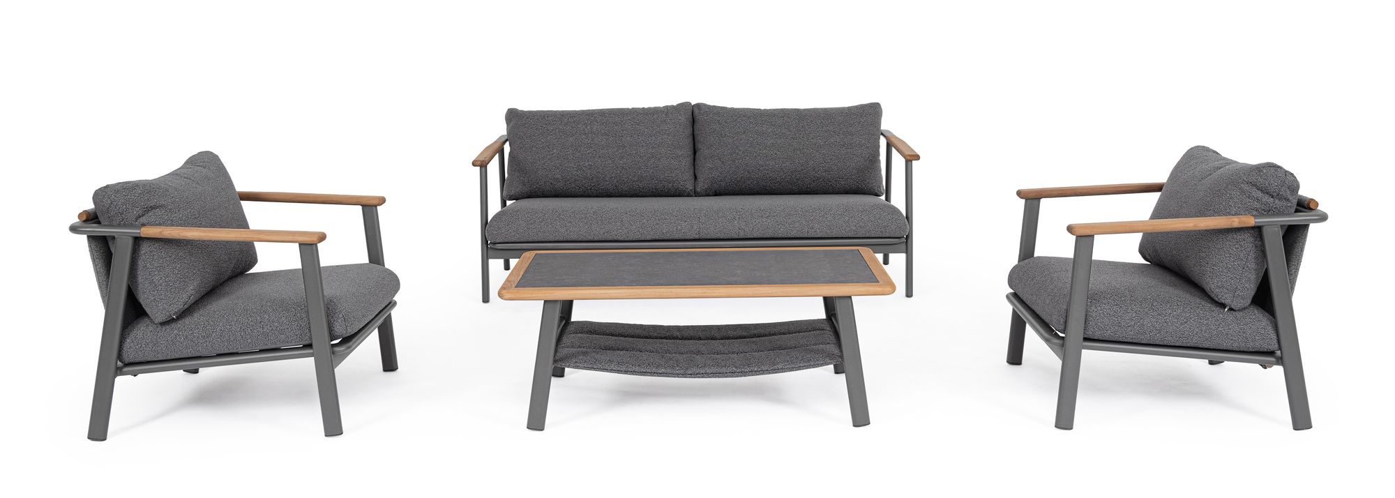Outdoor Set Sitzgruppe M-KI Leonida Ant WG21 | Teakholz