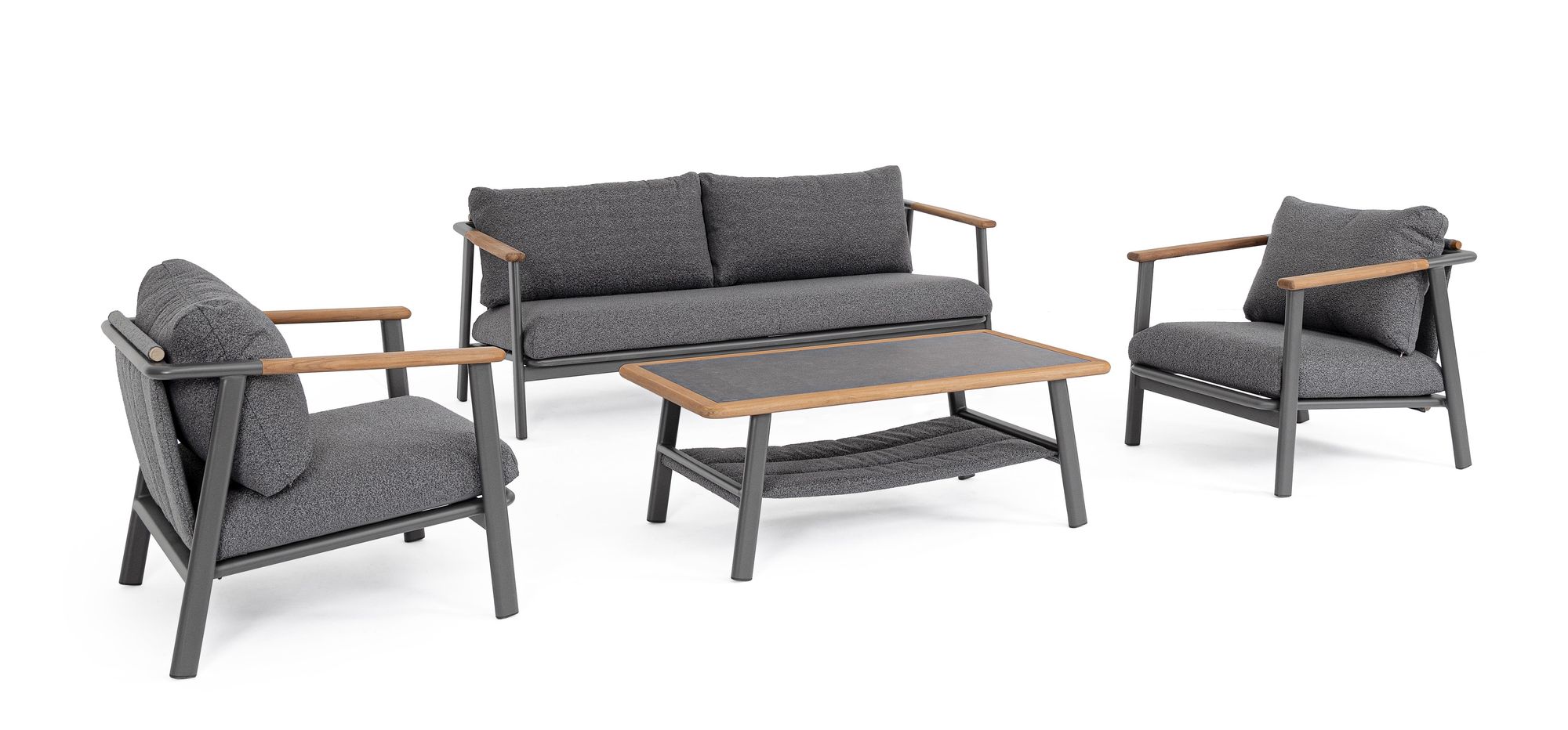 Outdoor Set Sitzgruppe M-KI Leonida Ant WG21 | Teakholz