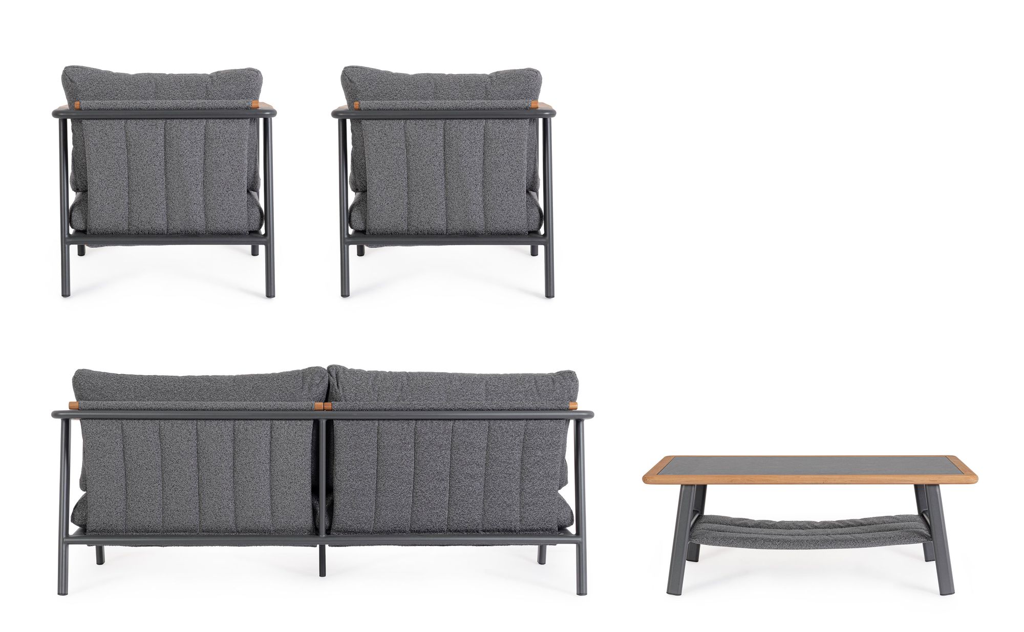 Outdoor Set Sitzgruppe M-KI Leonida Ant WG21 | Teakholz