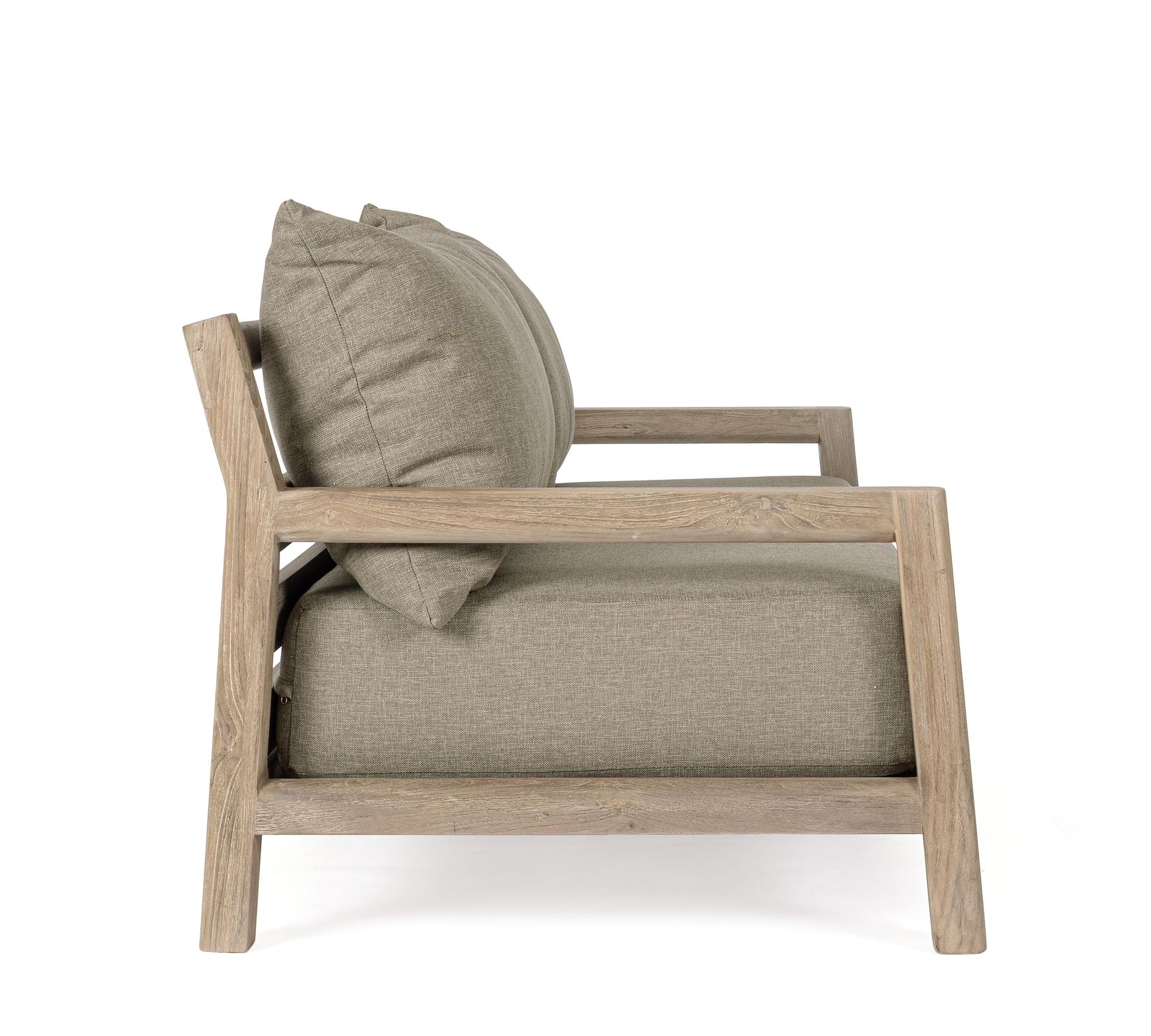 Outdoor Sofa Maynard mit Kissen aus recyceltem Teakholz | Bizzotto bei STUFF Shop kaufen