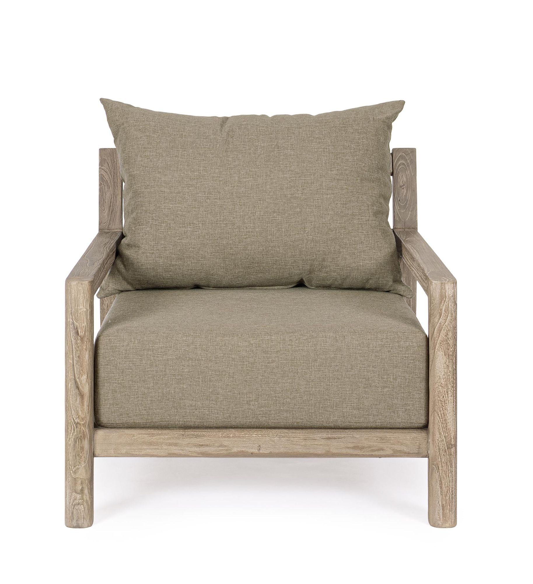 Outdoor Sessel Maynard mit Kissen aus recyceltem Teakholz | Bizzotto bei STUFF Shop kaufen