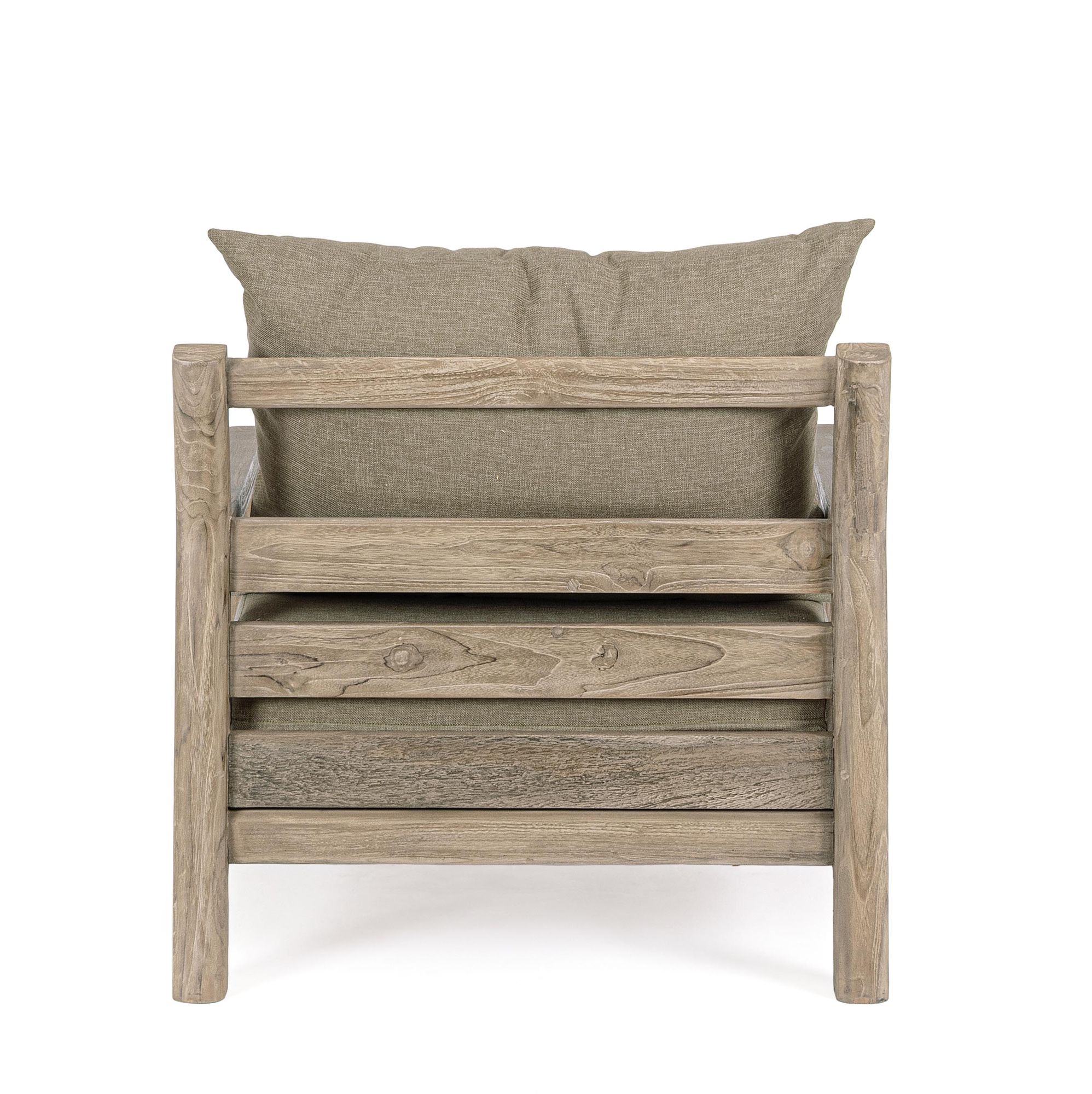 Outdoor Sessel Maynard mit Kissen aus recyceltem Teakholz | Bizzotto bei STUFF Shop kaufen