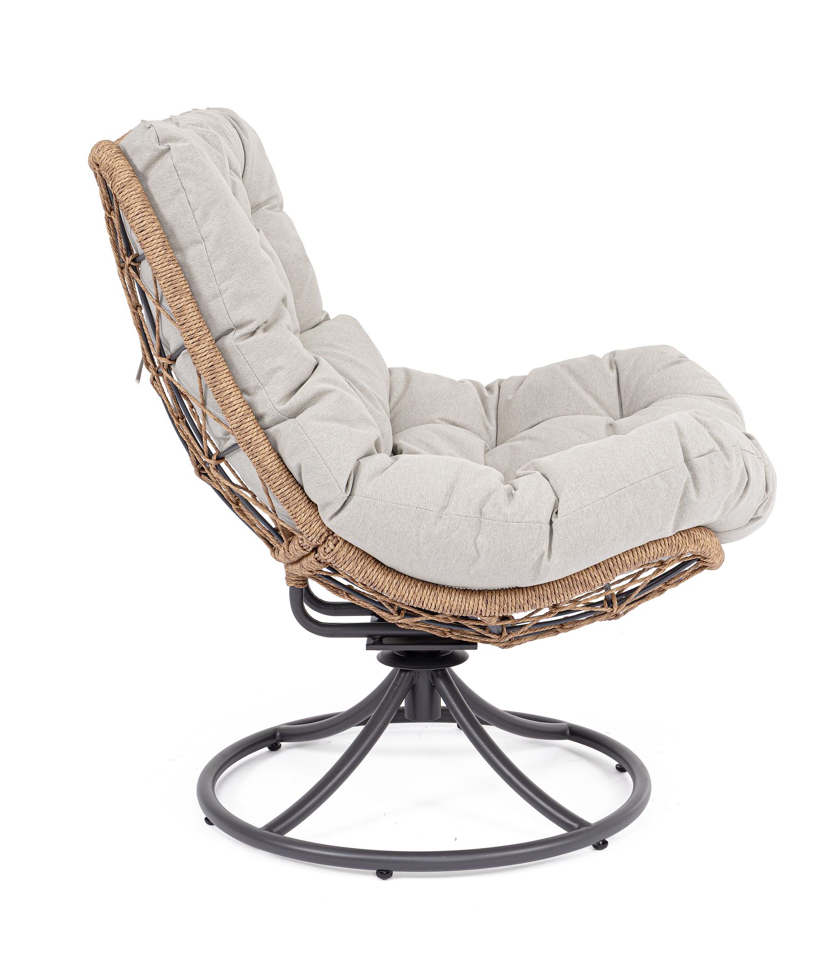 Outdoor Drehsessel Azores Anthrazit mit Kissen | Bizzotto bei STUFF Shop kaufen