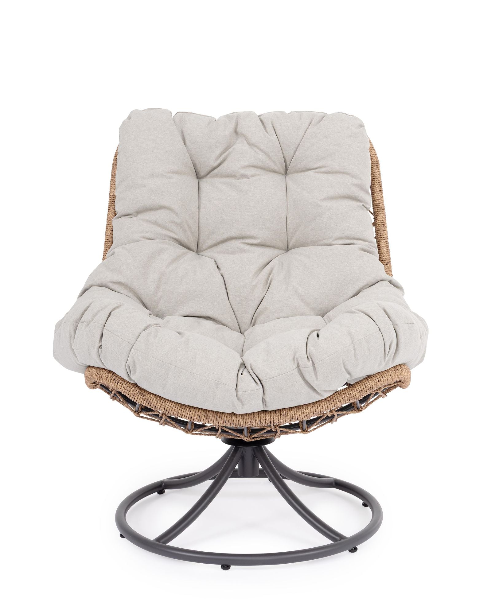 Outdoor Drehsessel Azores Anthrazit mit Kissen | Bizzotto bei STUFF Shop kaufen
