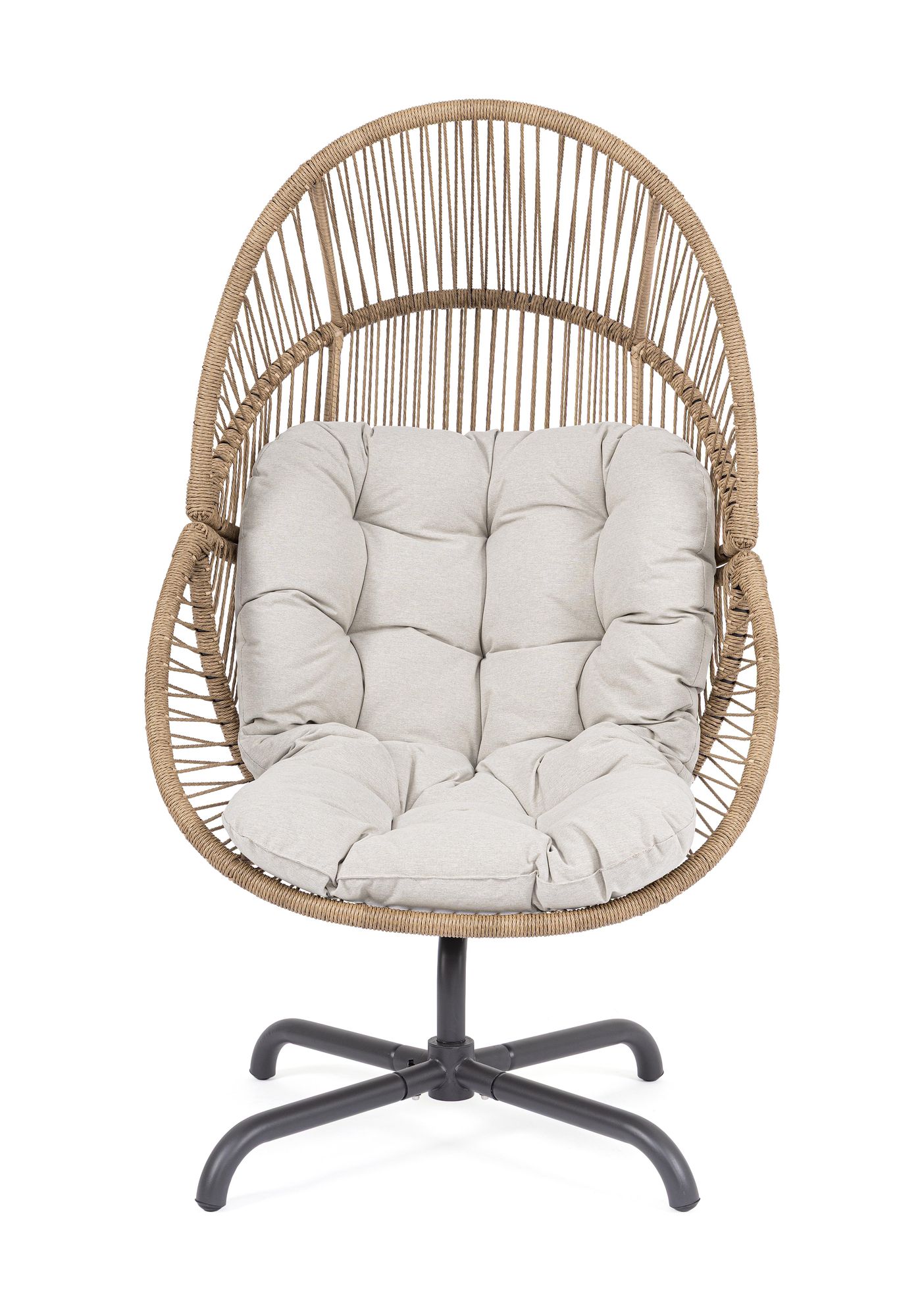 Outdoor Drehsessel Palawan Anthrazit mit Kissen | Bizzotto bei STUFF Shop kaufen