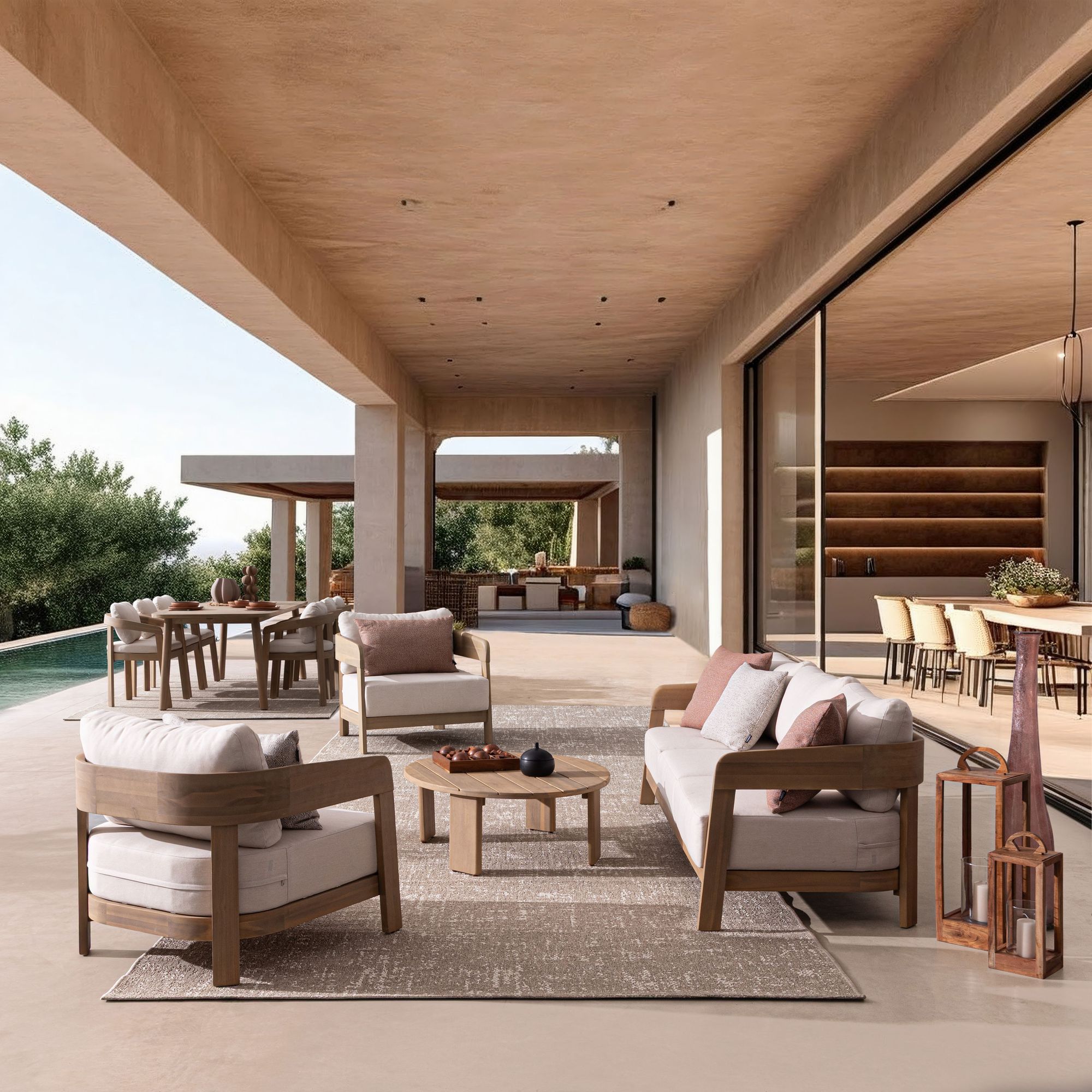 Outdoor Sofa Pablo mit Kissen aus FSC-Holz | Bizzotto bei STUFF Shop kaufen