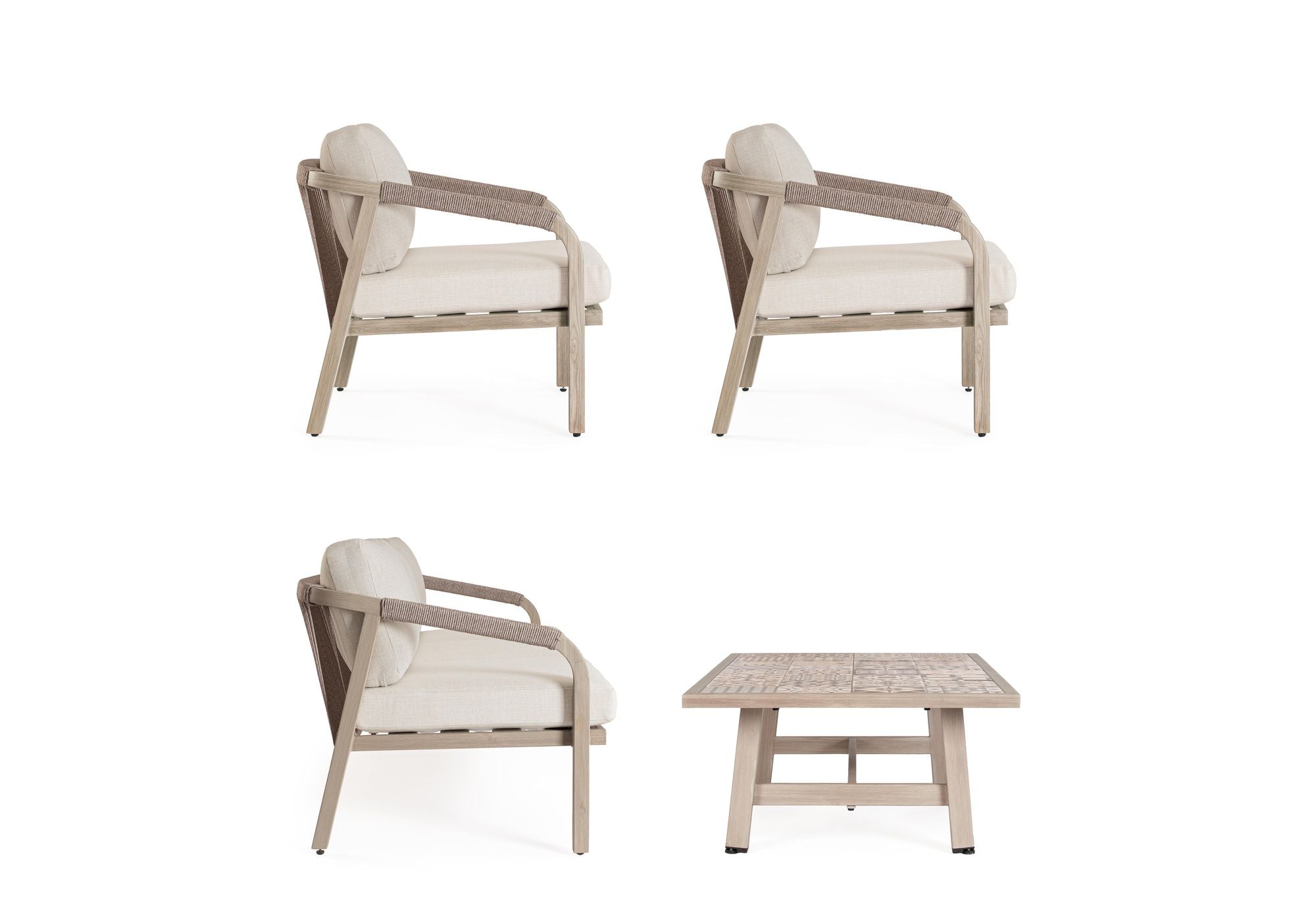 Outdoor Sitzgruppe Kalimera Big mit Sofa, Sesseln und Tisch | Bizzotto bei STUFF Shop kaufen