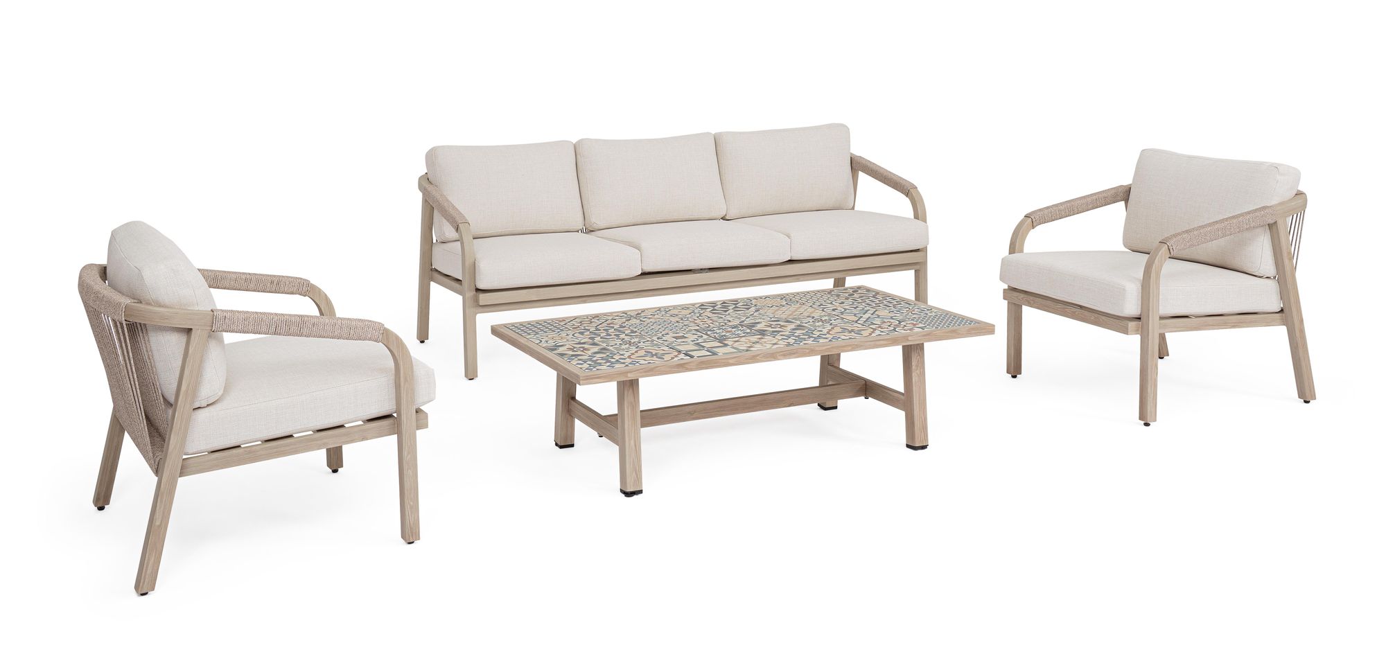 Outdoor Sitzgruppe Kalimera Big mit Sofa, Sesseln und Tisch | Bizzotto bei STUFF Shop kaufen