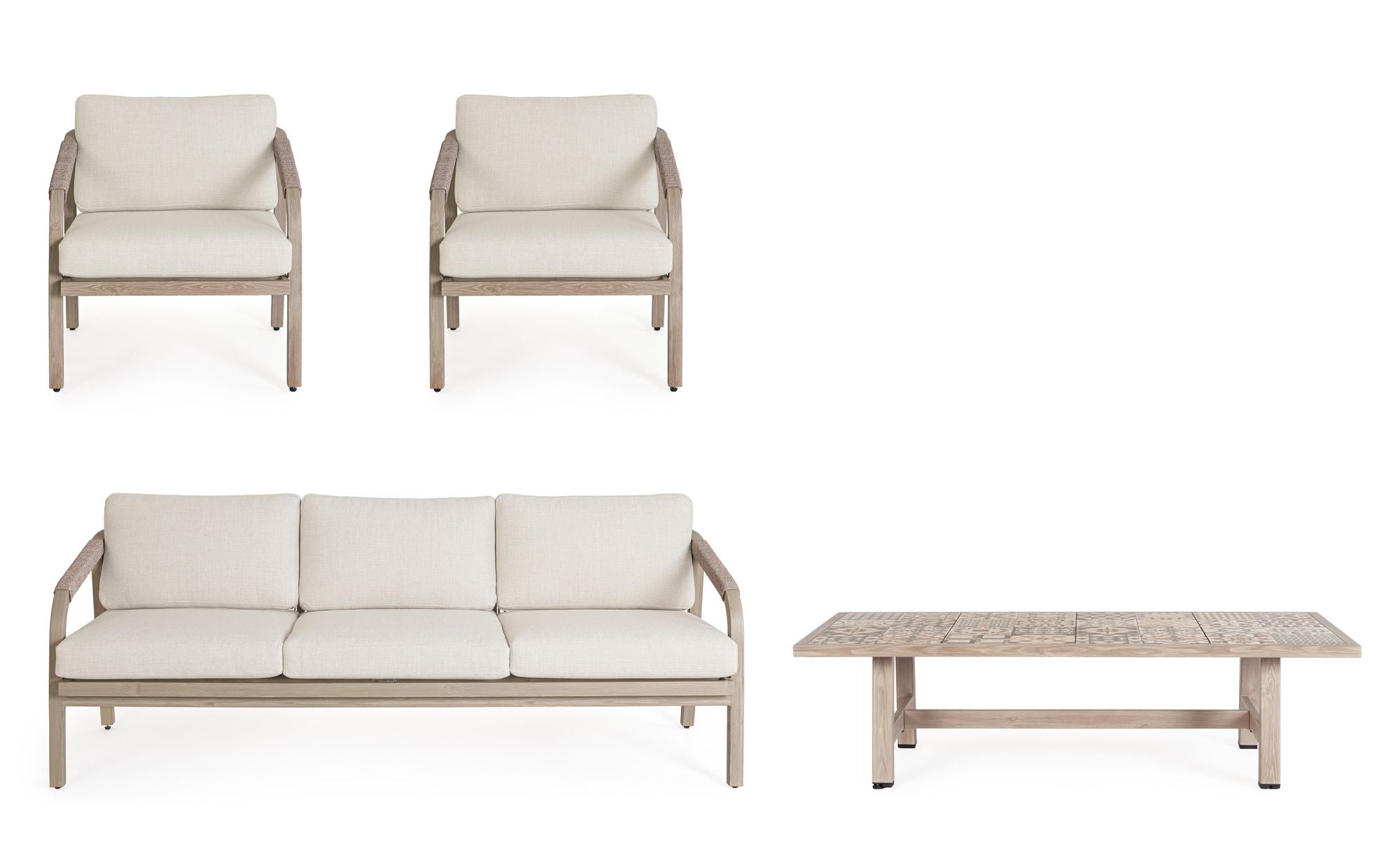 Outdoor Sitzgruppe Kalimera Big mit Sofa, Sesseln und Tisch | Bizzotto bei STUFF Shop kaufen