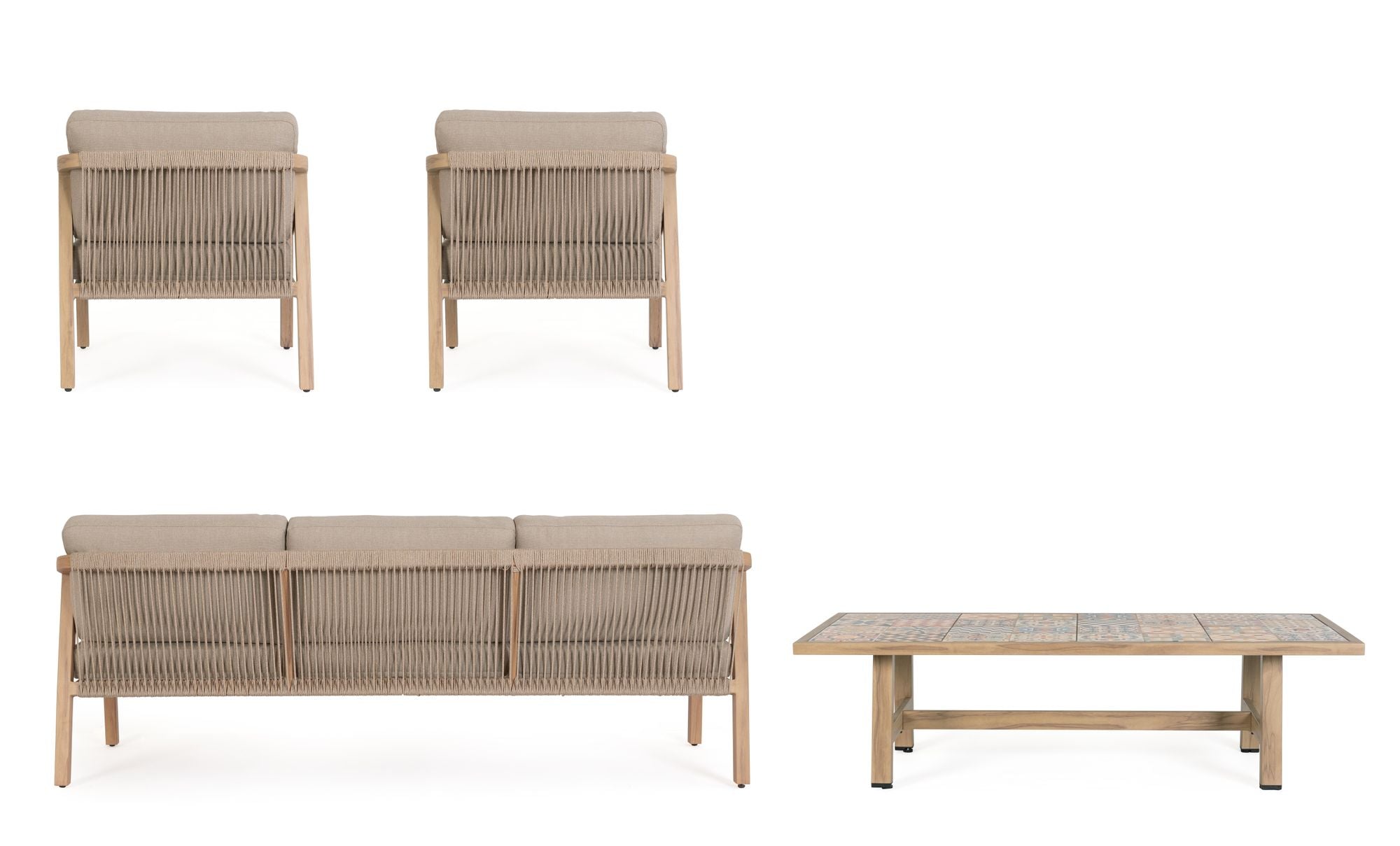 Outdoor Sitzgruppe Kalimera Dese Big mit Sofa, Sesseln und Tisch | Bizzotto bei STUFF Shop kaufen