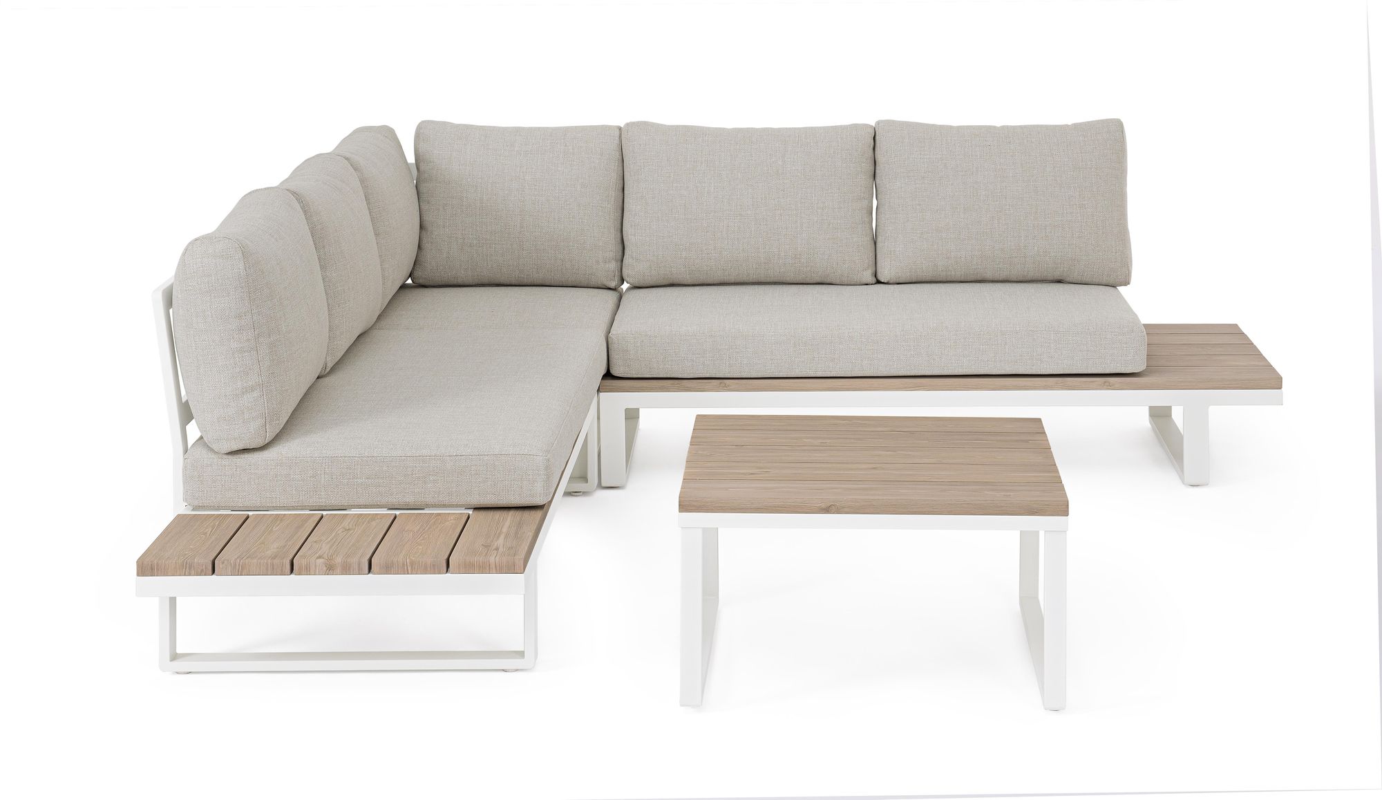 Outdoor Ecklounge Zelmar Vapor mit Aluminiumrahmen und wetterfesten Polstern | Bizzotto bei STUFF Shop kaufen