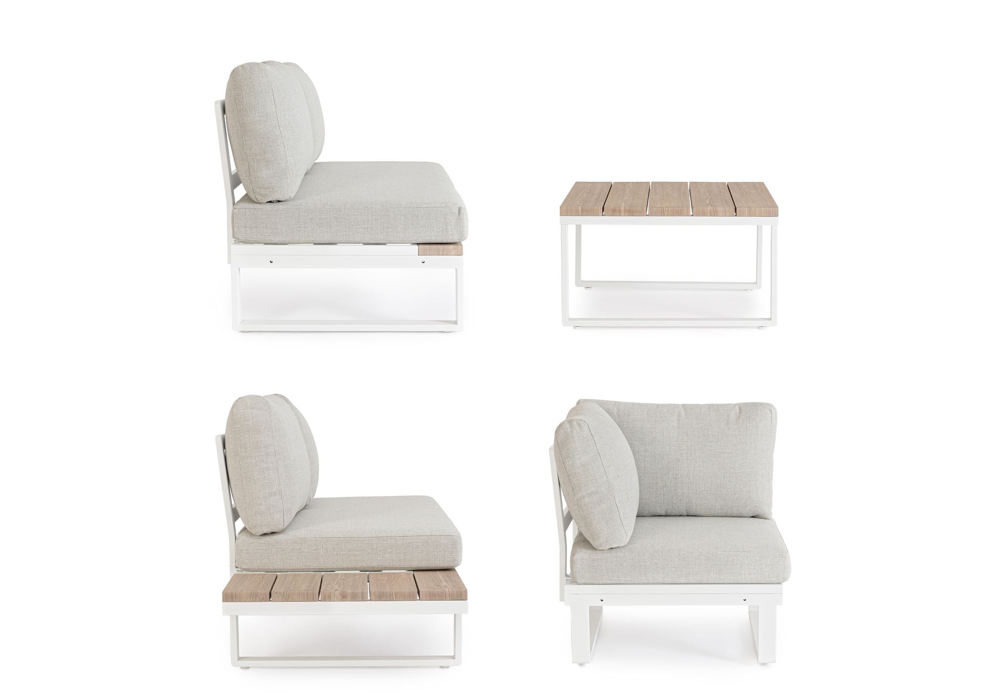 Outdoor Ecklounge Zelmar Vapor mit Aluminiumrahmen und wetterfesten Polstern | Bizzotto bei STUFF Shop kaufen