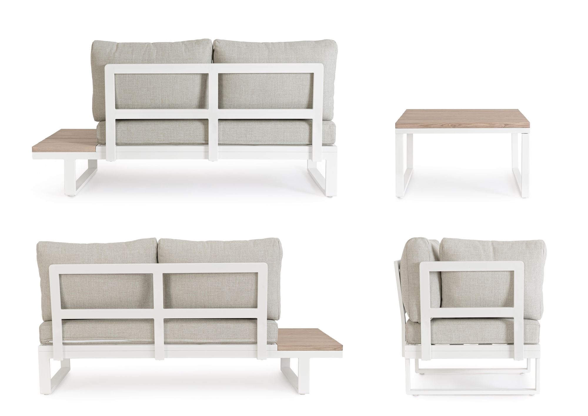 Outdoor Ecklounge Zelmar Vapor mit Aluminiumrahmen und wetterfesten Polstern | Bizzotto bei STUFF Shop kaufen