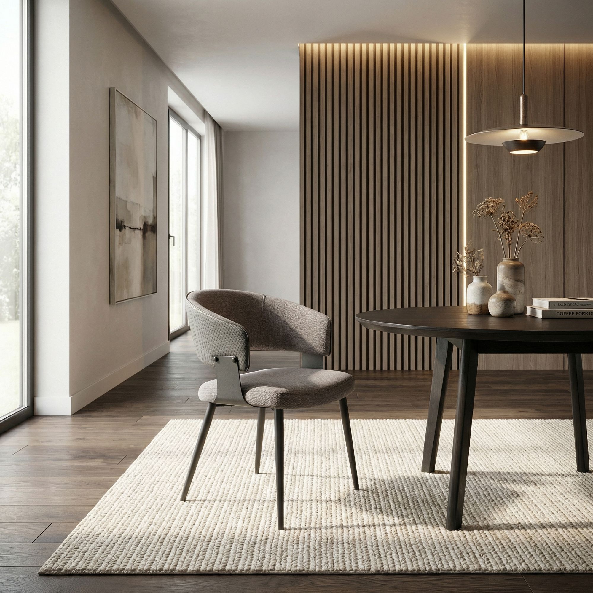 Armlehnenstuhl Romy Grau