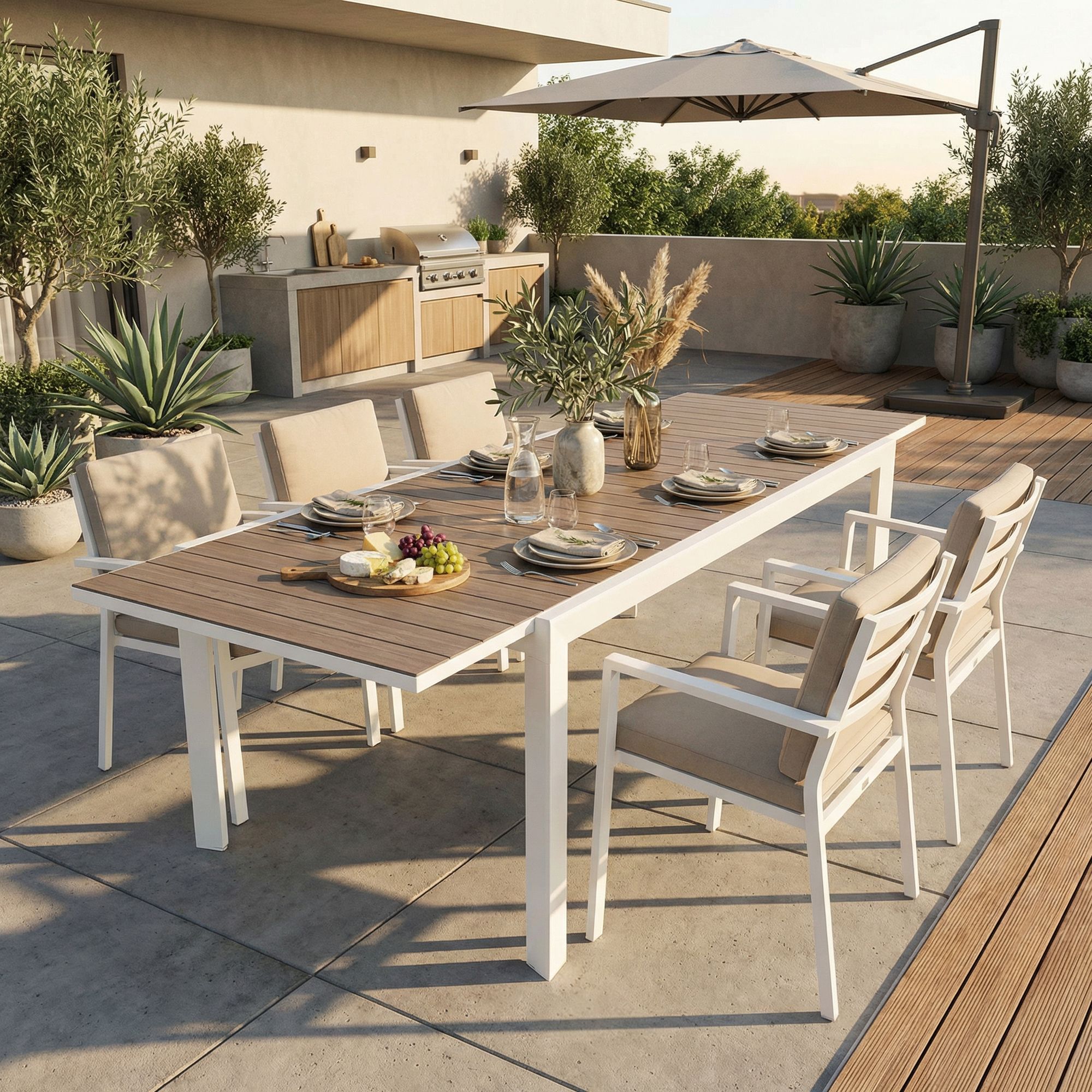 Outdoor-Ausziehtisch Belmar 160–240 x 100 cm für Terrasse und Garten | Bizzotto bei STUFF Shop kaufen