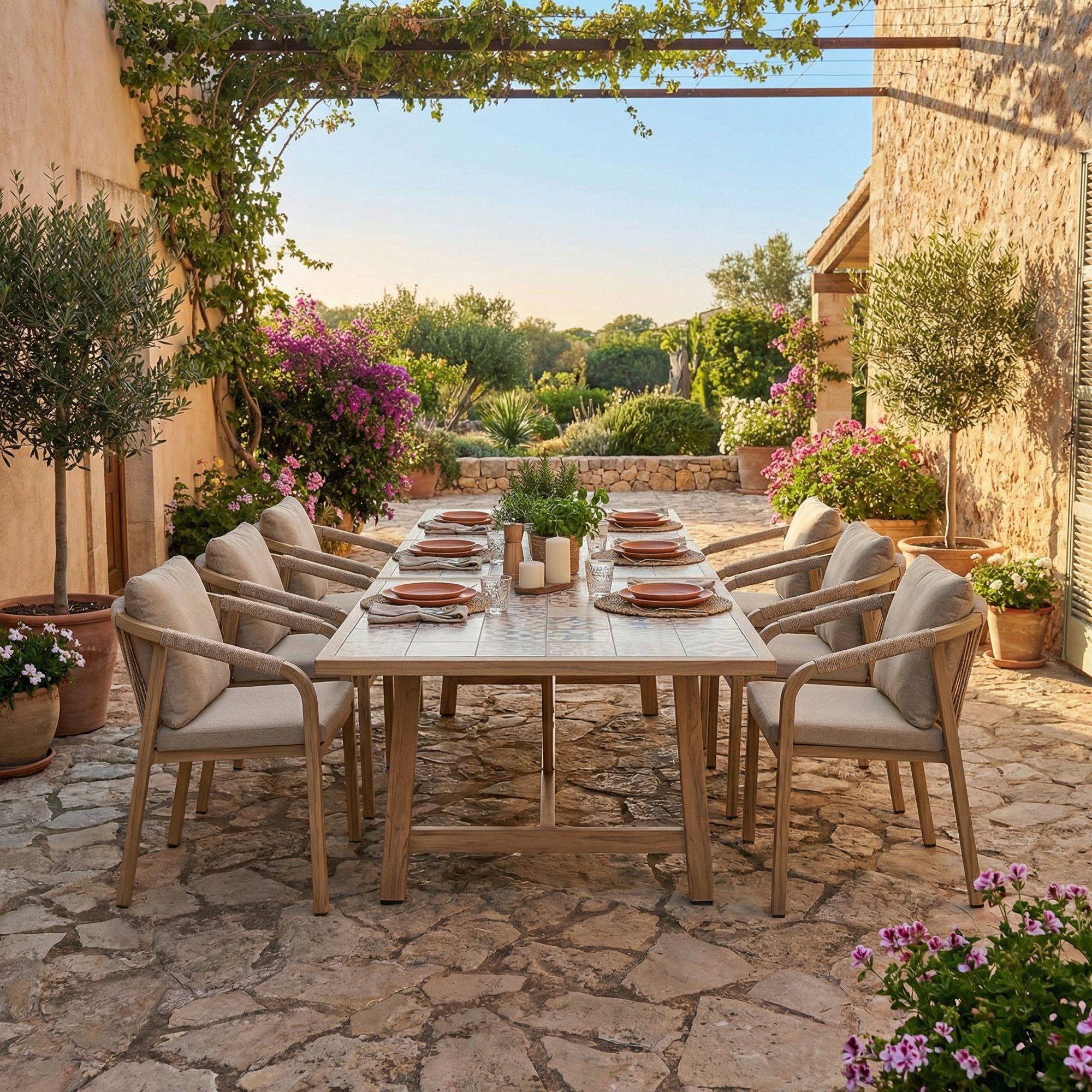 Outdoor-Esstisch Kalimera Desert ausziehbar 212–285 x 106 aus Aluminium | Bizzotto bei STUFF Shop kaufen