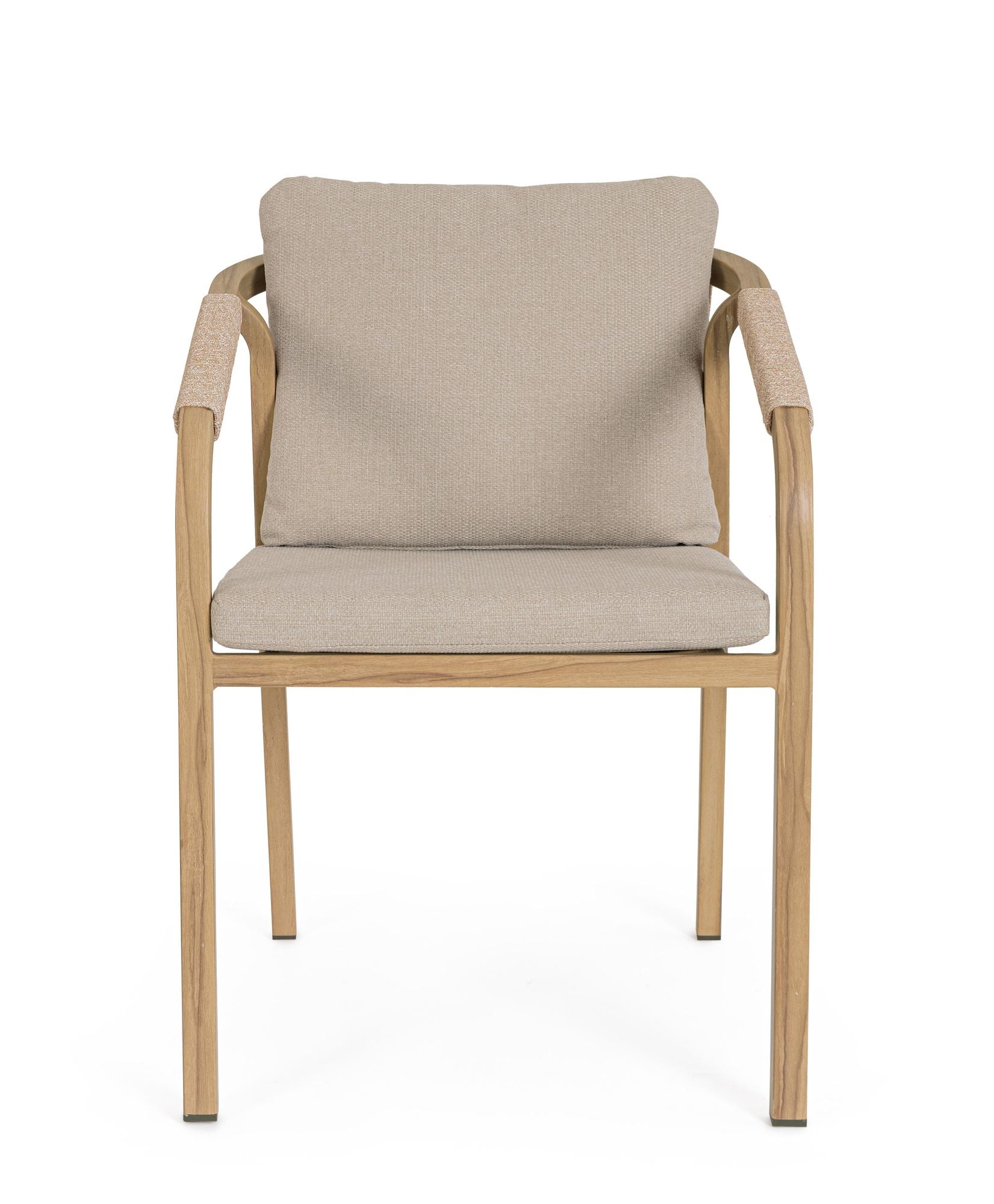 Outdoor-Stuhl Kalimera Desert aus Aluminium mit Armlehne und Kissen | Bizzotto bei STUFF Shop kaufen