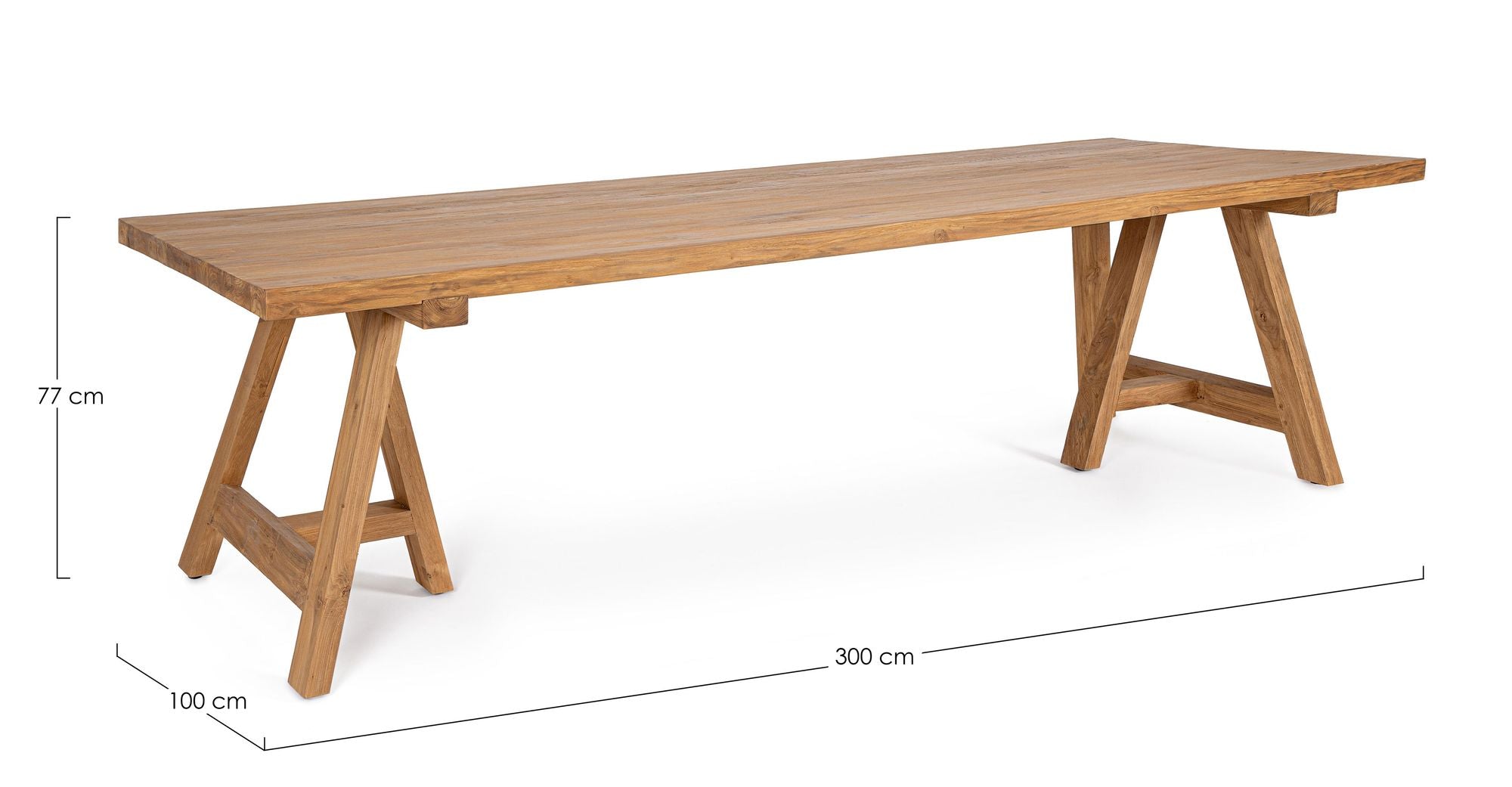 Outdoor Esstisch Managua 300x100 aus massivem Teakholz | Bizzotto bei STUFF Shop kaufen