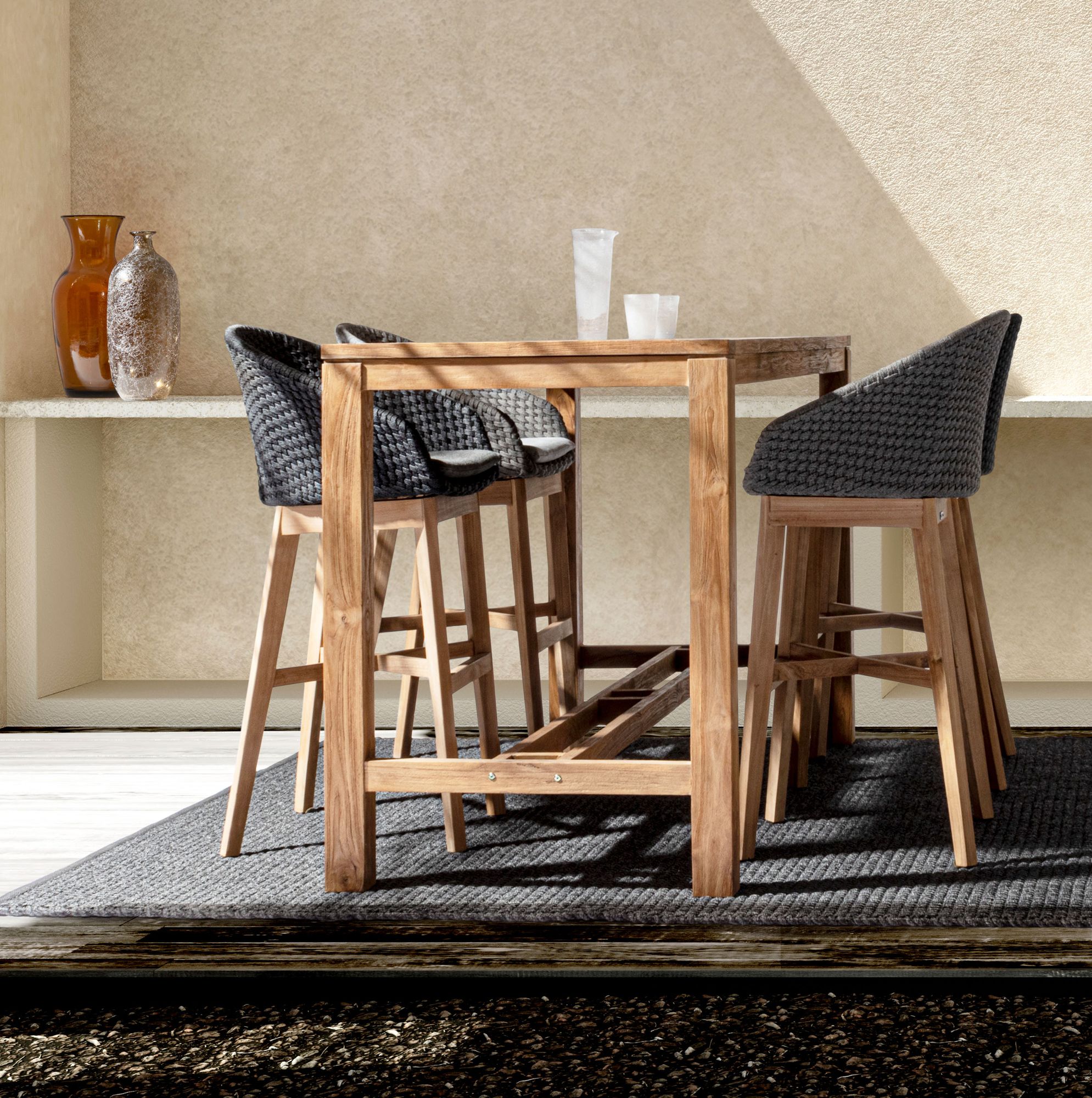 Outdoor Bartisch Maricruz 180x80 aus FSC-Teakholz | Bizzotto bei STUFF Shop kaufen