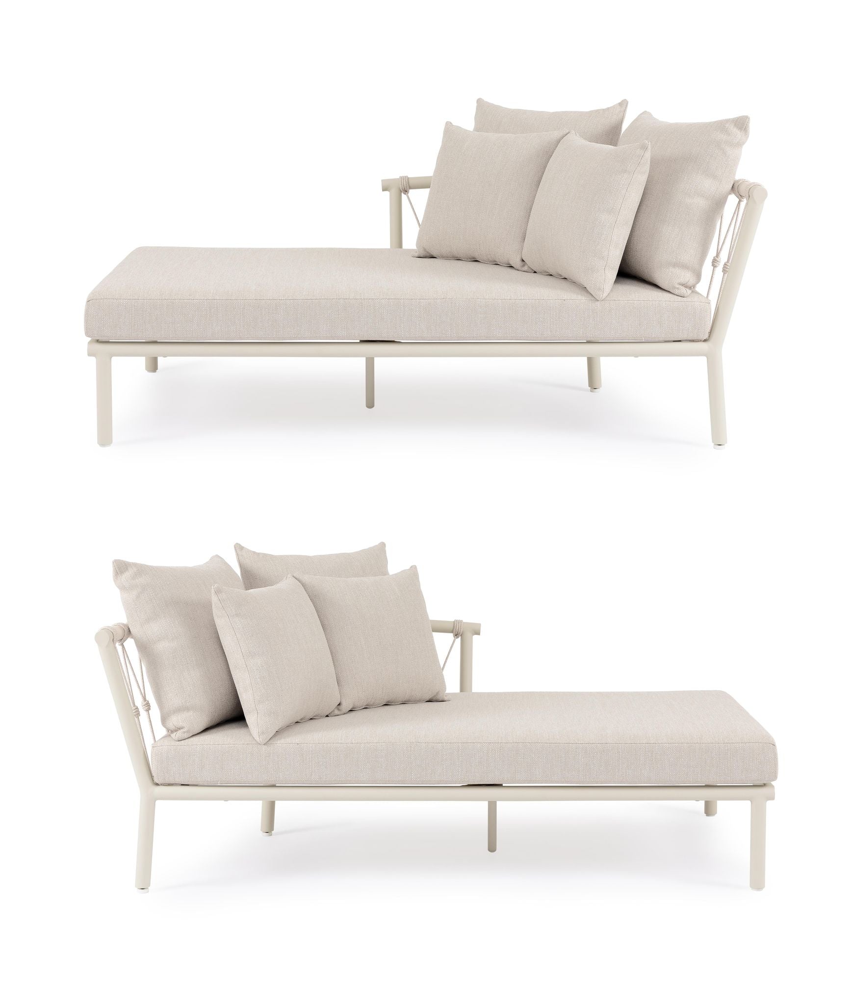 Outdoor Sonnenliege 2-Set Daybed Lanai Camel Sand mit modularer Loungefläche | Bizzotto bei STUFF Shop kaufen