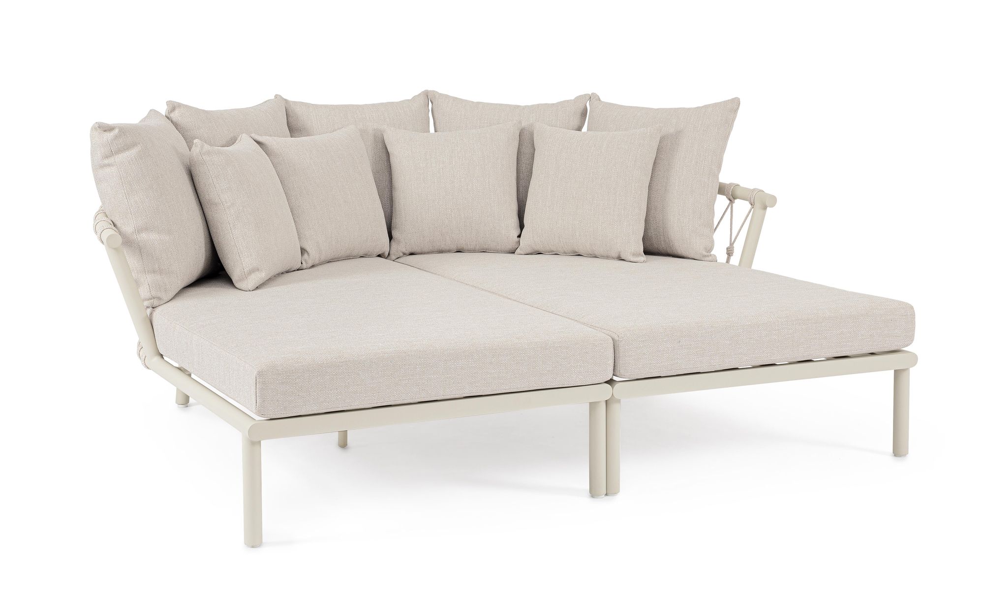 Outdoor Sonnenliege 2-Set Daybed Lanai Camel Sand mit modularer Loungefläche | Bizzotto bei STUFF Shop kaufen