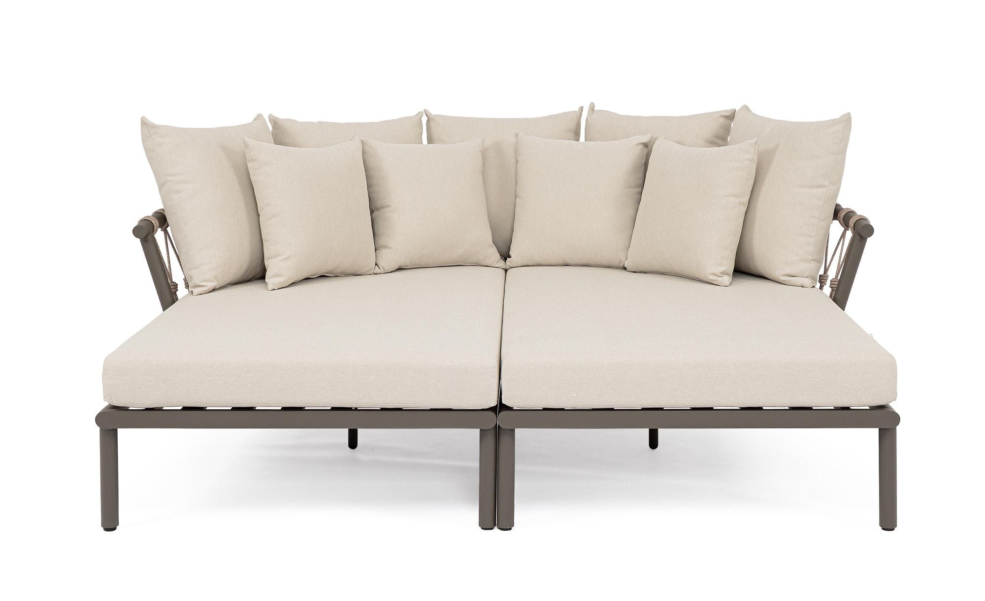 Outdoor Sonnenliege 2-Set Daybed Lanai Cocoa mit modularer Loungefläche | Bizzotto bei STUFF Shop kaufen